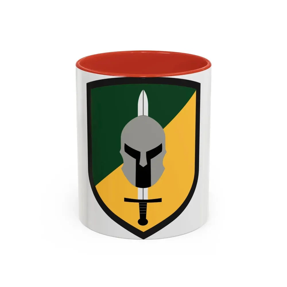 142 Military Police Brigade (U.S. Army) Accent Coffee Mug 11oz Red - Go Mug Yourself