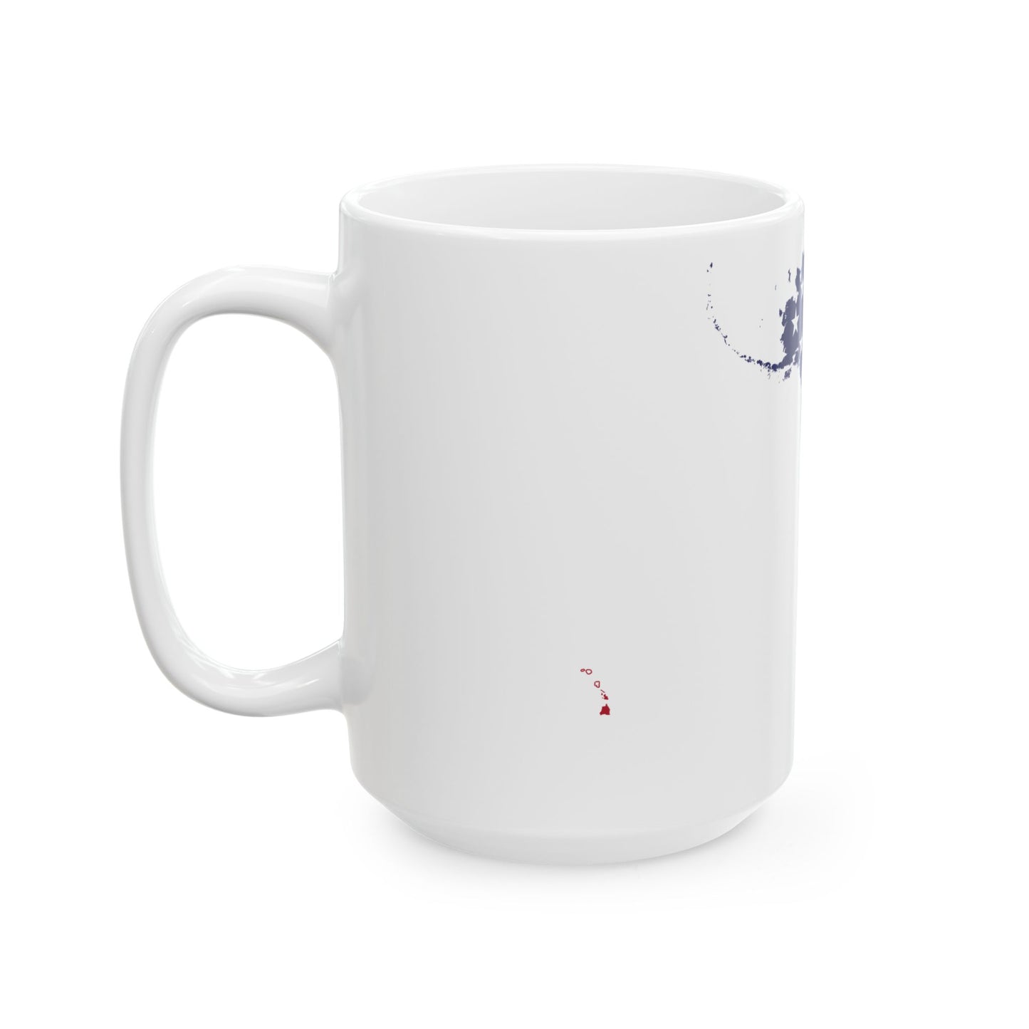 Flag-map of the United States 50 states (United States) White Coffee Mug