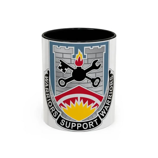 142d Engineer Battalion North Dakota National Guard (U.S. Army) Accent Coffee Mug 11oz Black - Go Mug Yourself