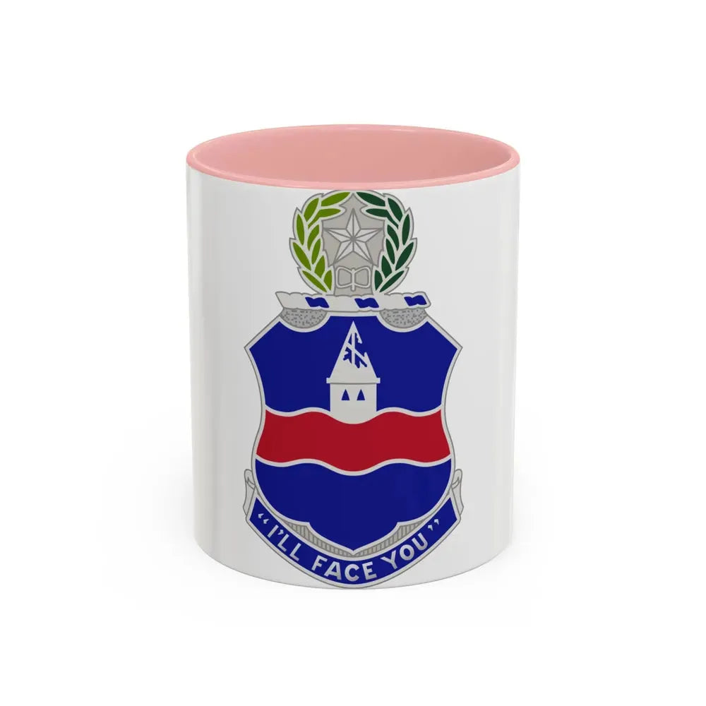142nd Infantry Regiment (U.S. Army) Accent Coffee Mug 11oz Pink - Go Mug Yourself