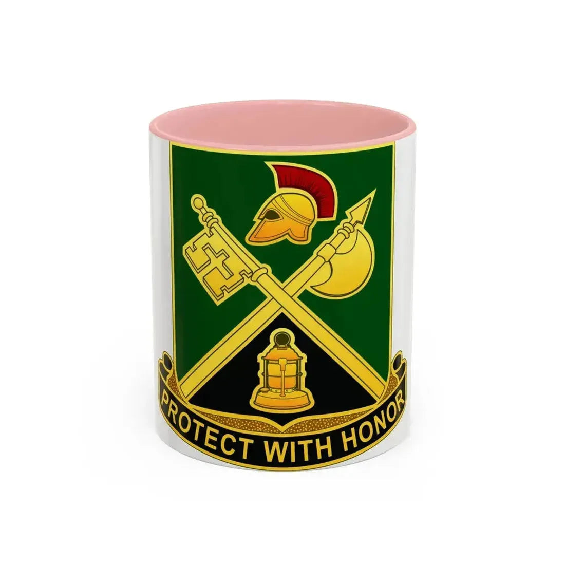 143 Military Police Battalion CAANG (U.S. Army) Accent Coffee Mug 11oz Pink - Go Mug Yourself