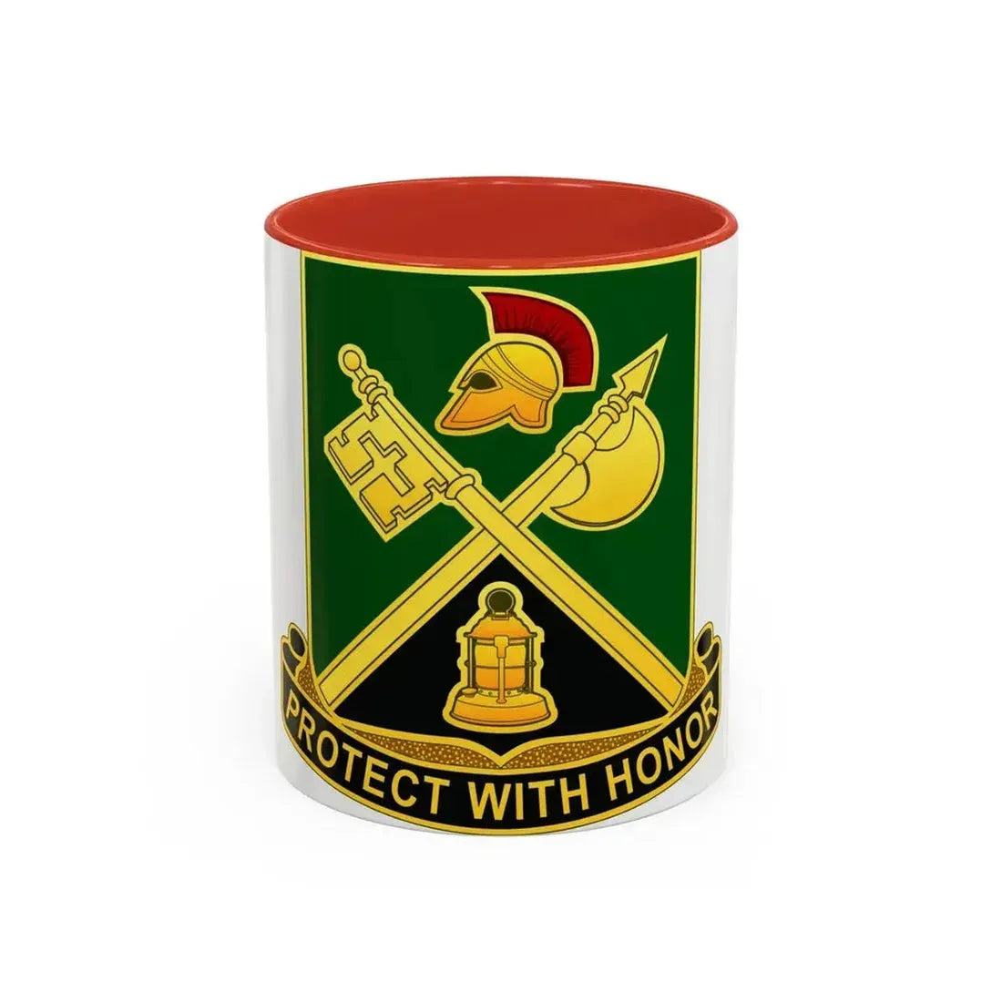143 Military Police Battalion CAANG (U.S. Army) Accent Coffee Mug 11oz Red - Go Mug Yourself