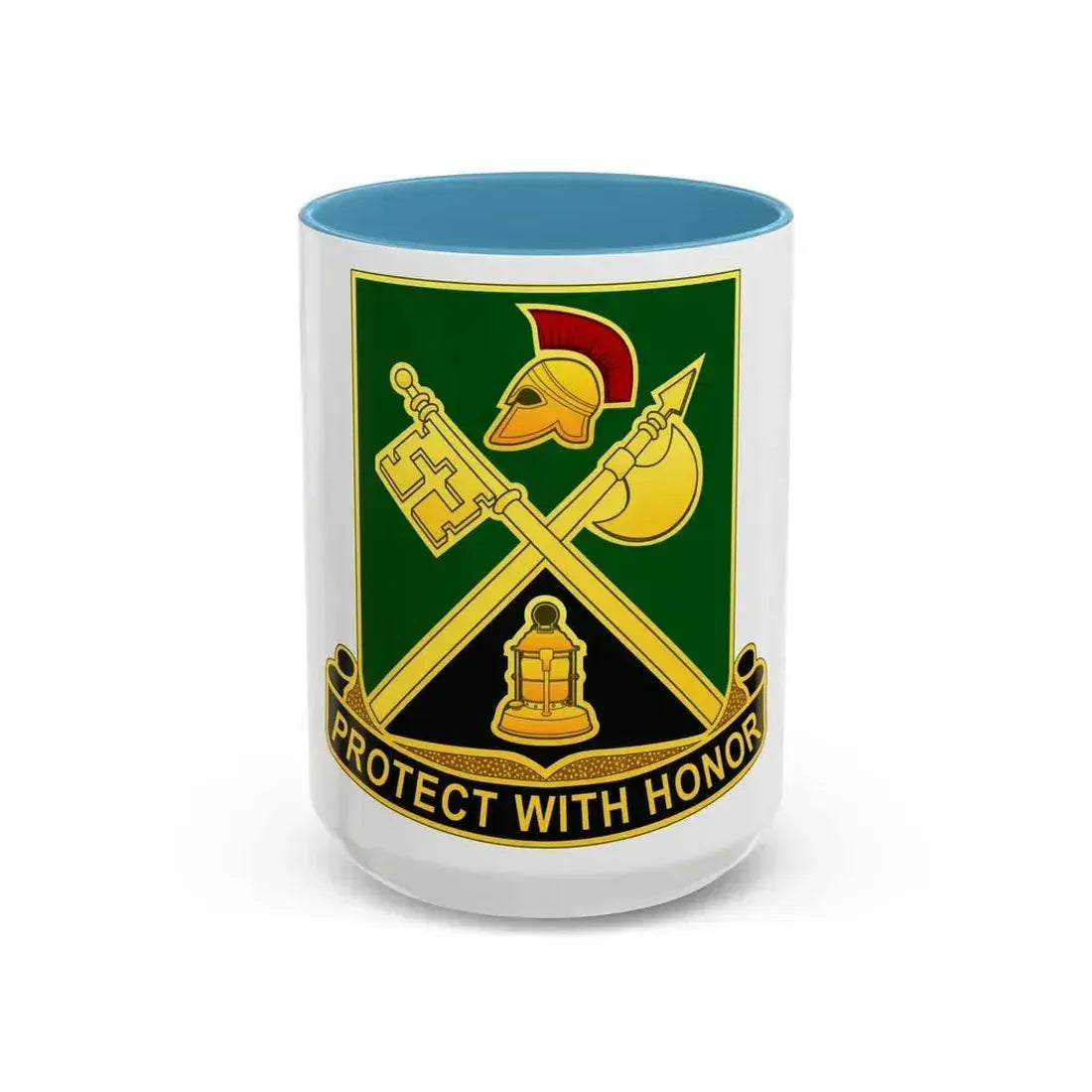 143 Military Police Battalion CAANG (U.S. Army) Accent Coffee Mug 15oz Light Blue - Go Mug Yourself