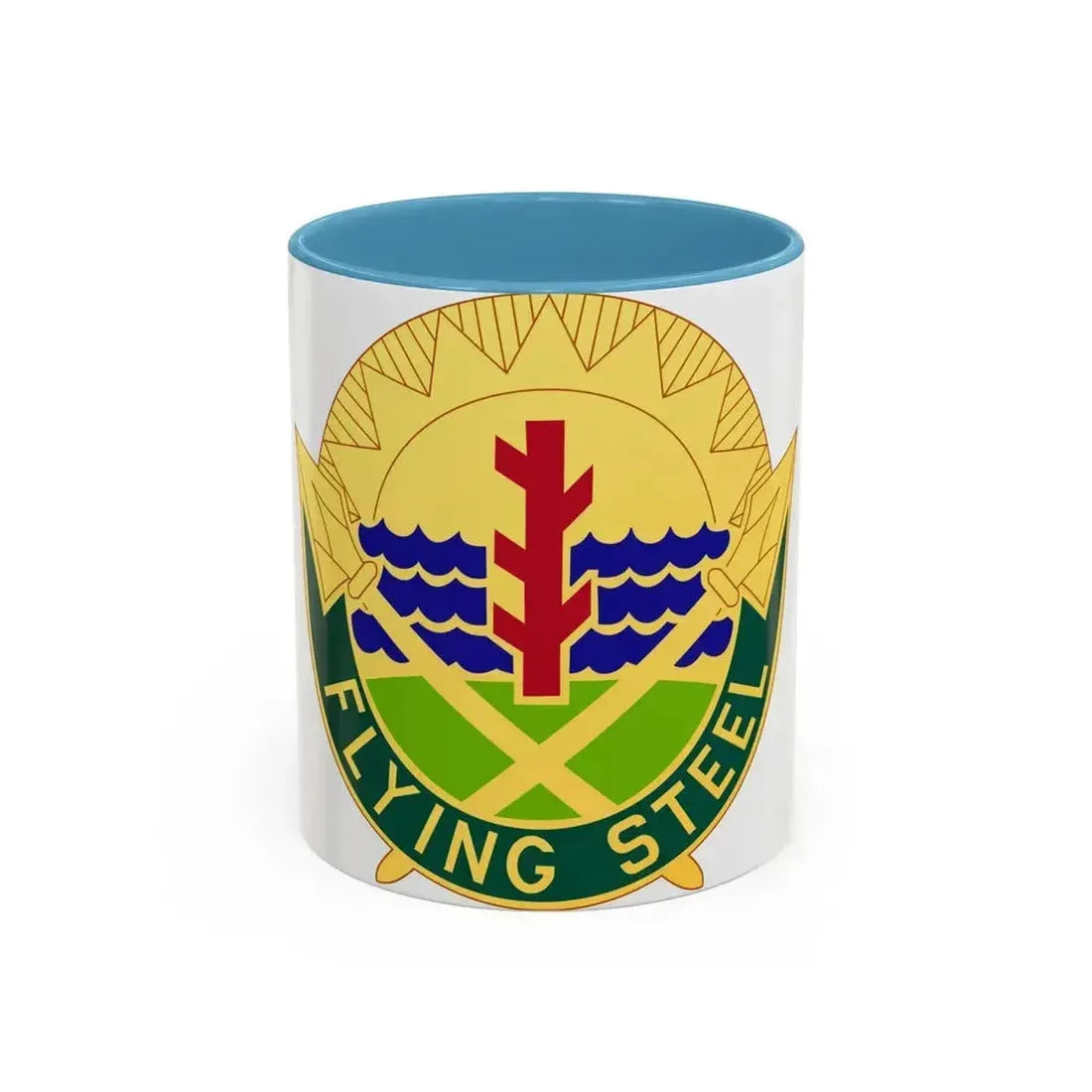 143 Military Police Battalion (U.S. Army) Accent Coffee Mug 11oz Light Blue - Go Mug Yourself