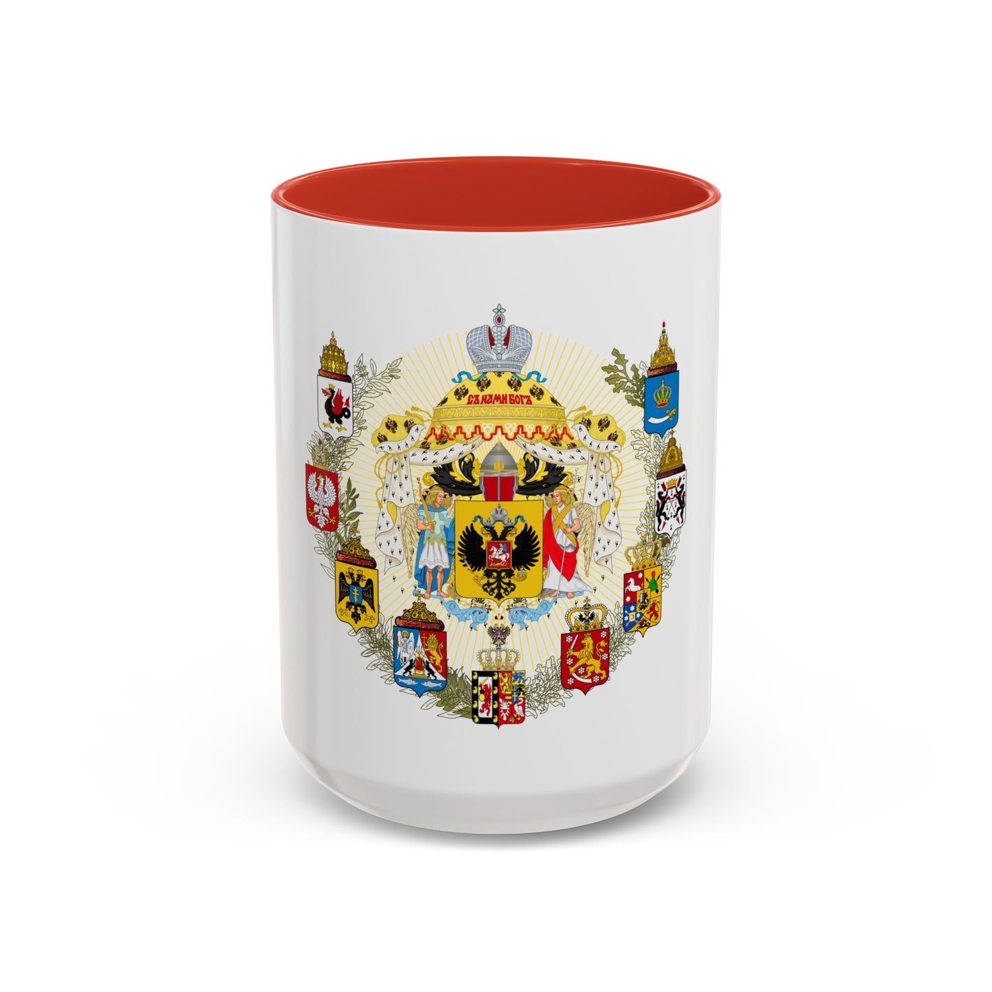 Middle Coat of Arms of the Russian Empire - Accent Coffee Mug