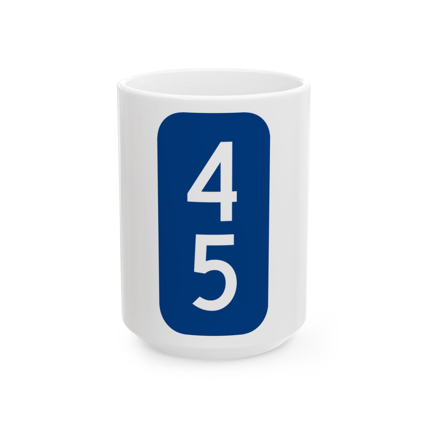 Warren County 45 NY tab (New York) (Road Sign) White Coffee Mug