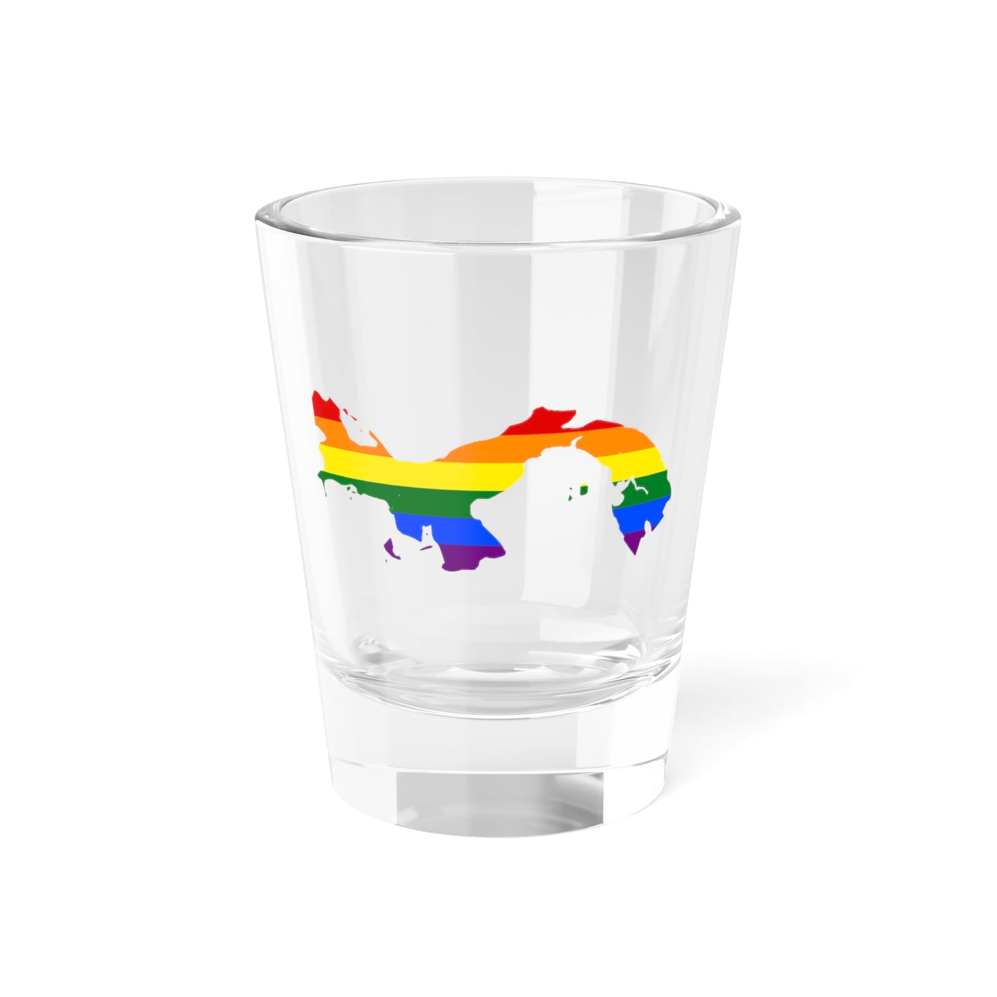 LGBT flag map of Panama (Panama) Shot Glass 1.5oz