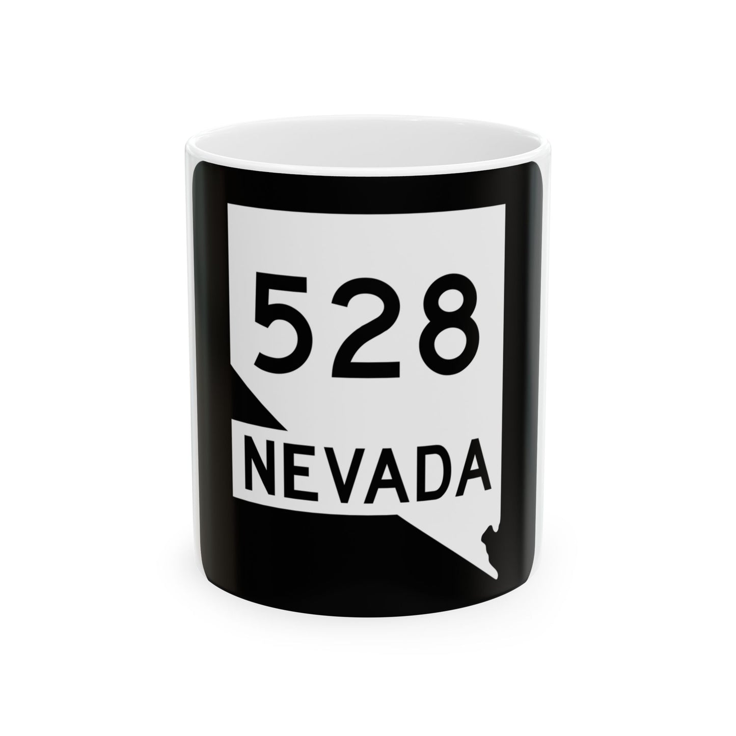 Nevada 528 (Nevada) (Road Sign) White Coffee Mug