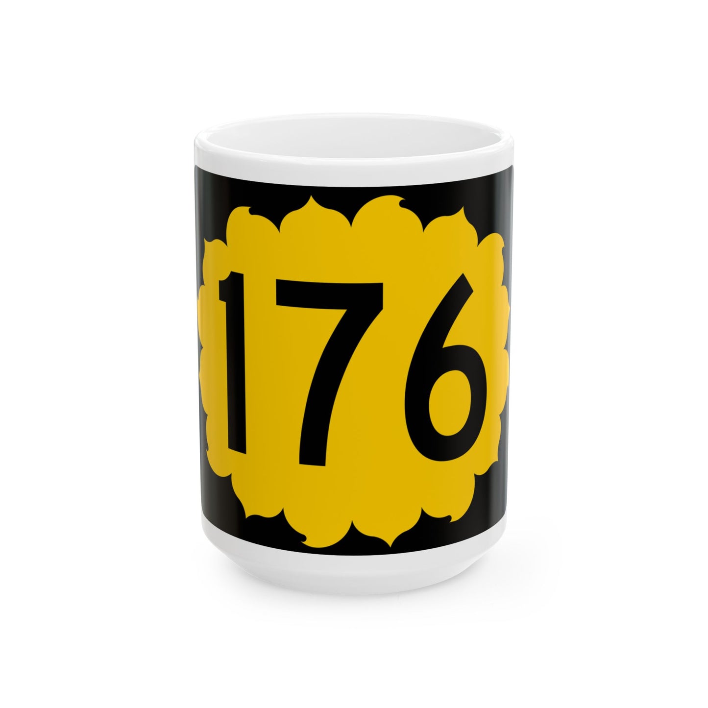 K-176 (Kansas) (Road Sign) White Coffee Mug