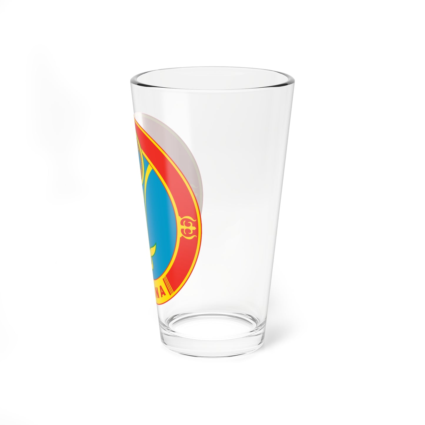 Emblem of Astana latin (Kazakhstan) (Coat of Arms) Pint Glass 16oz