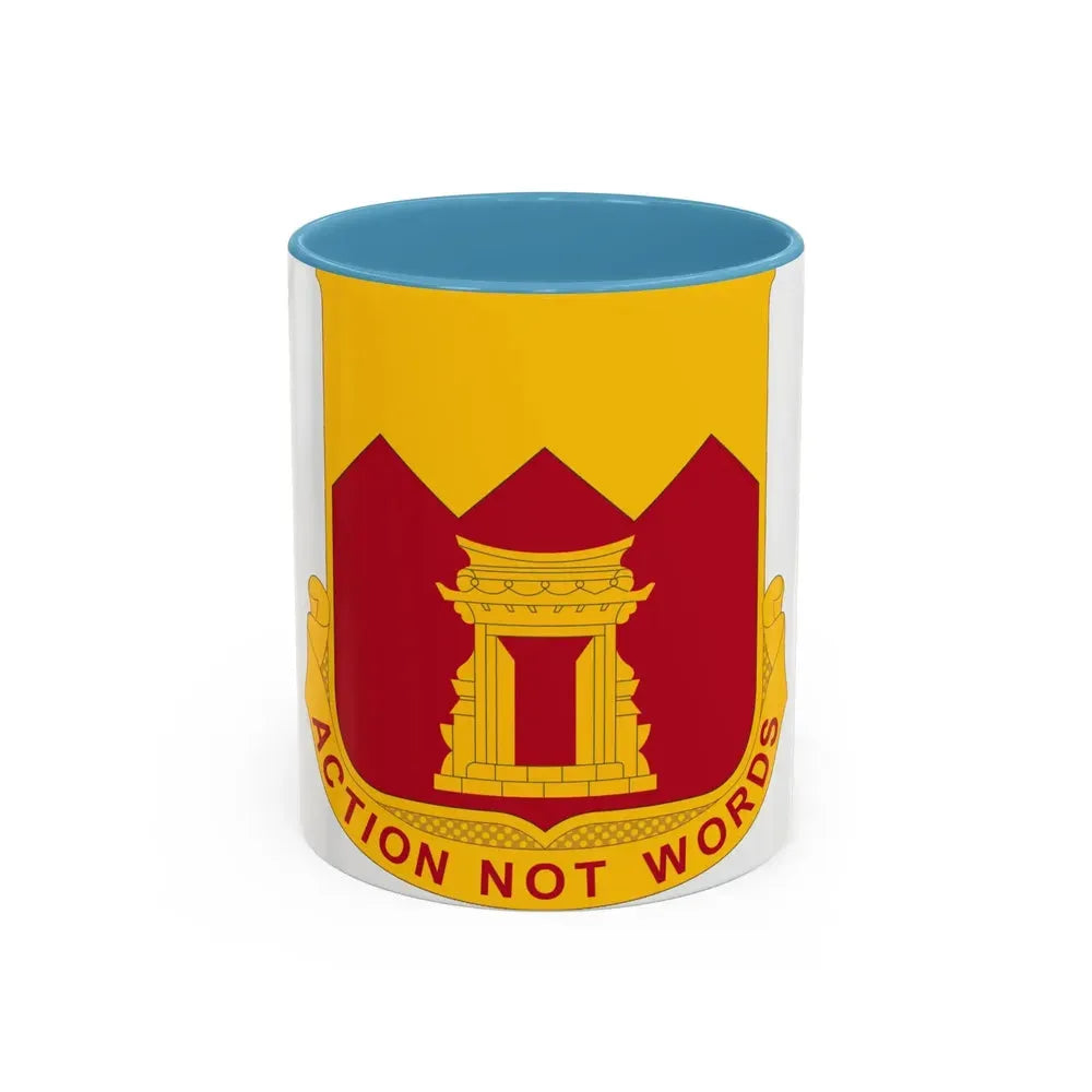 143rd Armored Field Artillery Battalion (U.S. Army) Accent Coffee Mug 11oz Light Blue - Go Mug Yourself