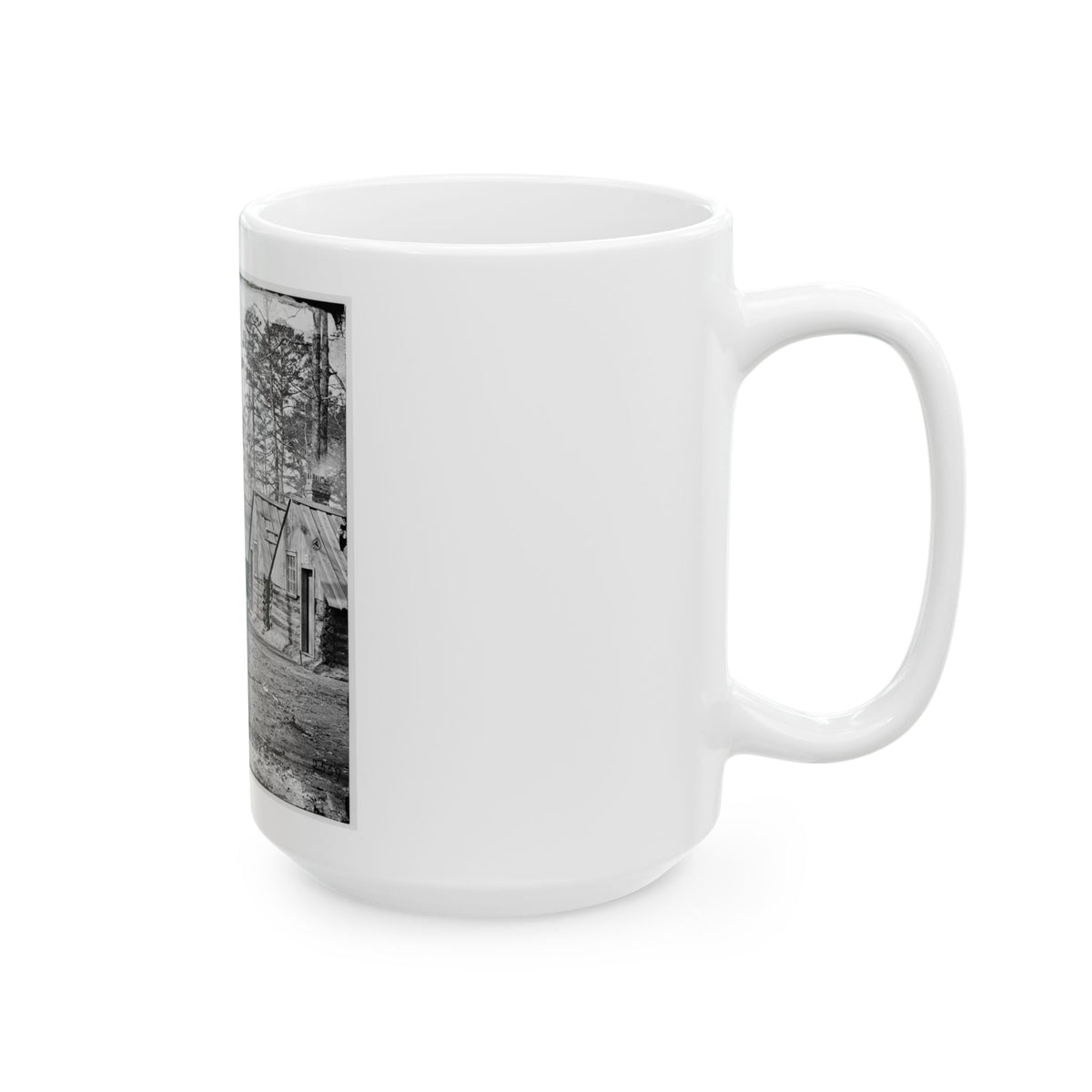 Chapin's Bluff, Virginia (Vicinity). Soldier's Quarters At Chapin's Farm (U.S. Civil War) White Coffee Mug