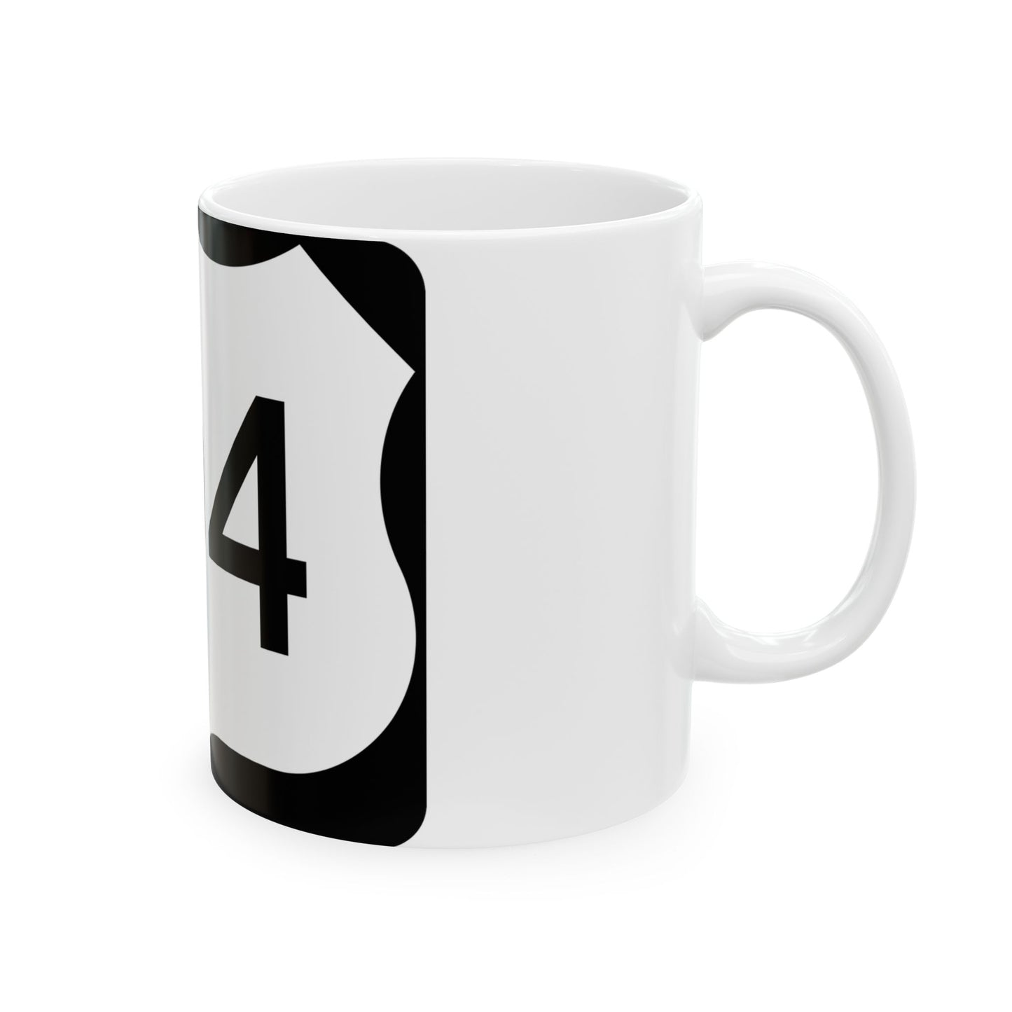 US 104 NY (New York) (Road Sign) White Coffee Mug