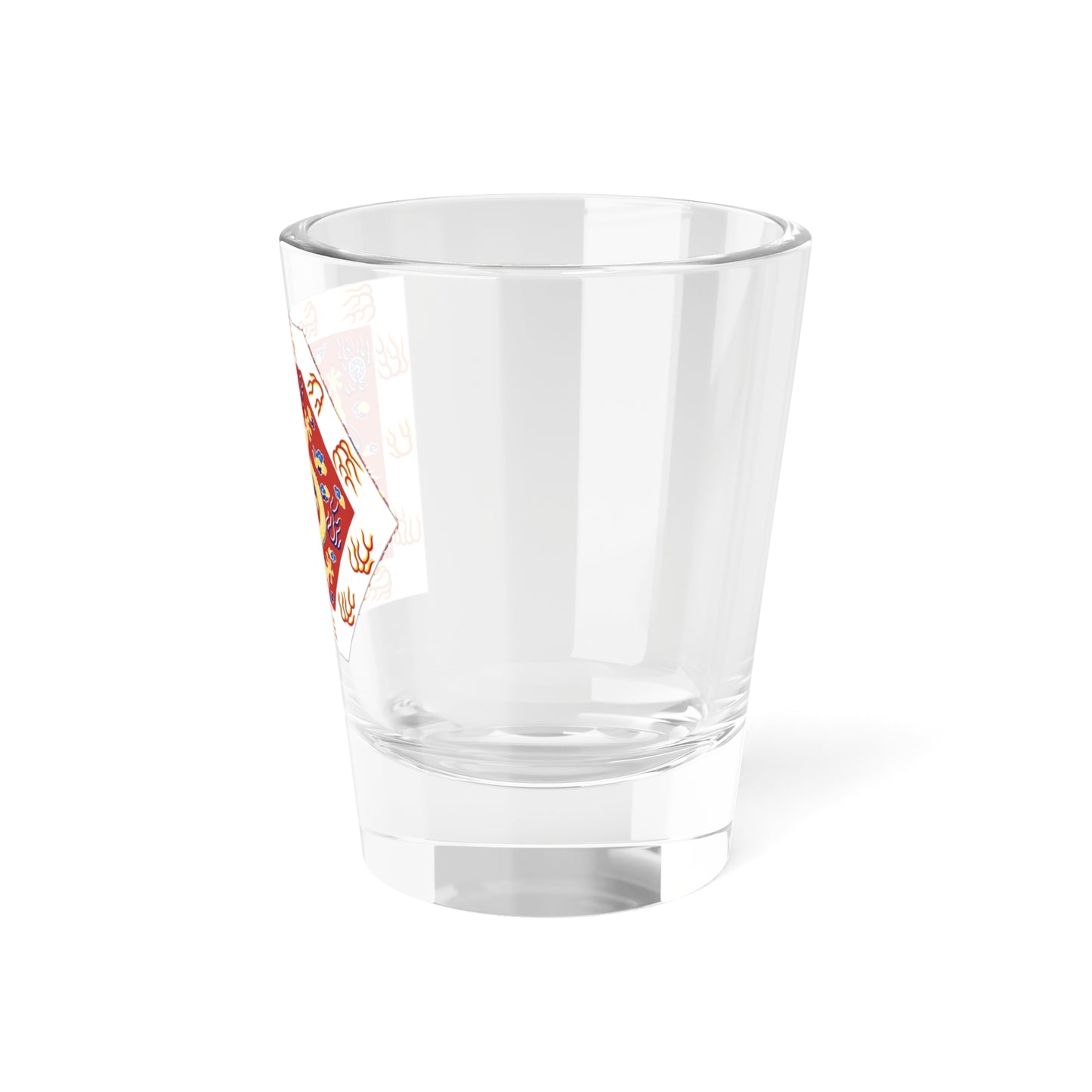 Bordered Red Banner (China) Shot Glass 1.5oz