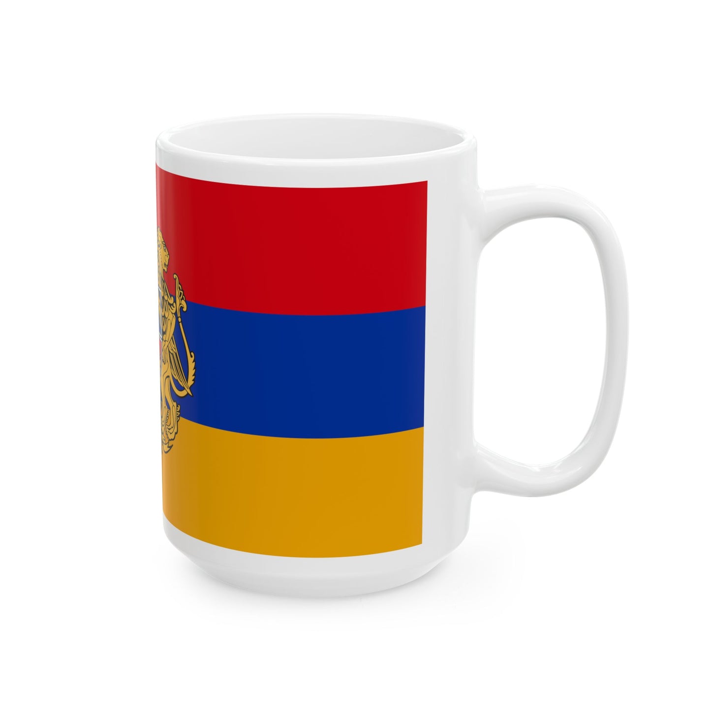 Flag of Armenia - Coat of Arms (Armenia) White Coffee Mug