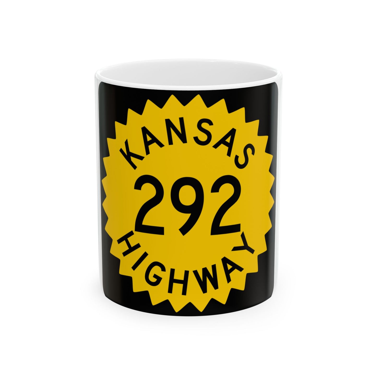 K-292 1948 (Kansas) (Road Sign) White Coffee Mug