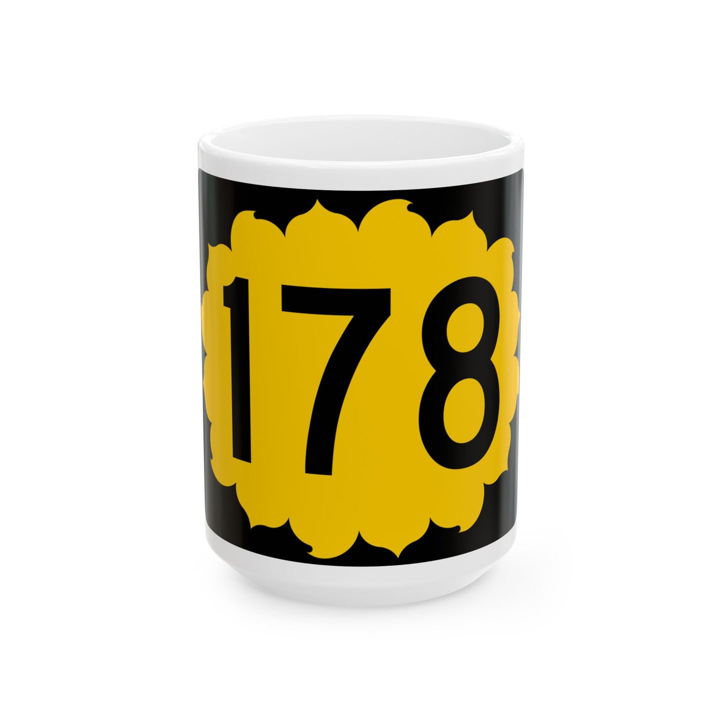 K-178 (Kansas) (Road Sign) White Coffee Mug