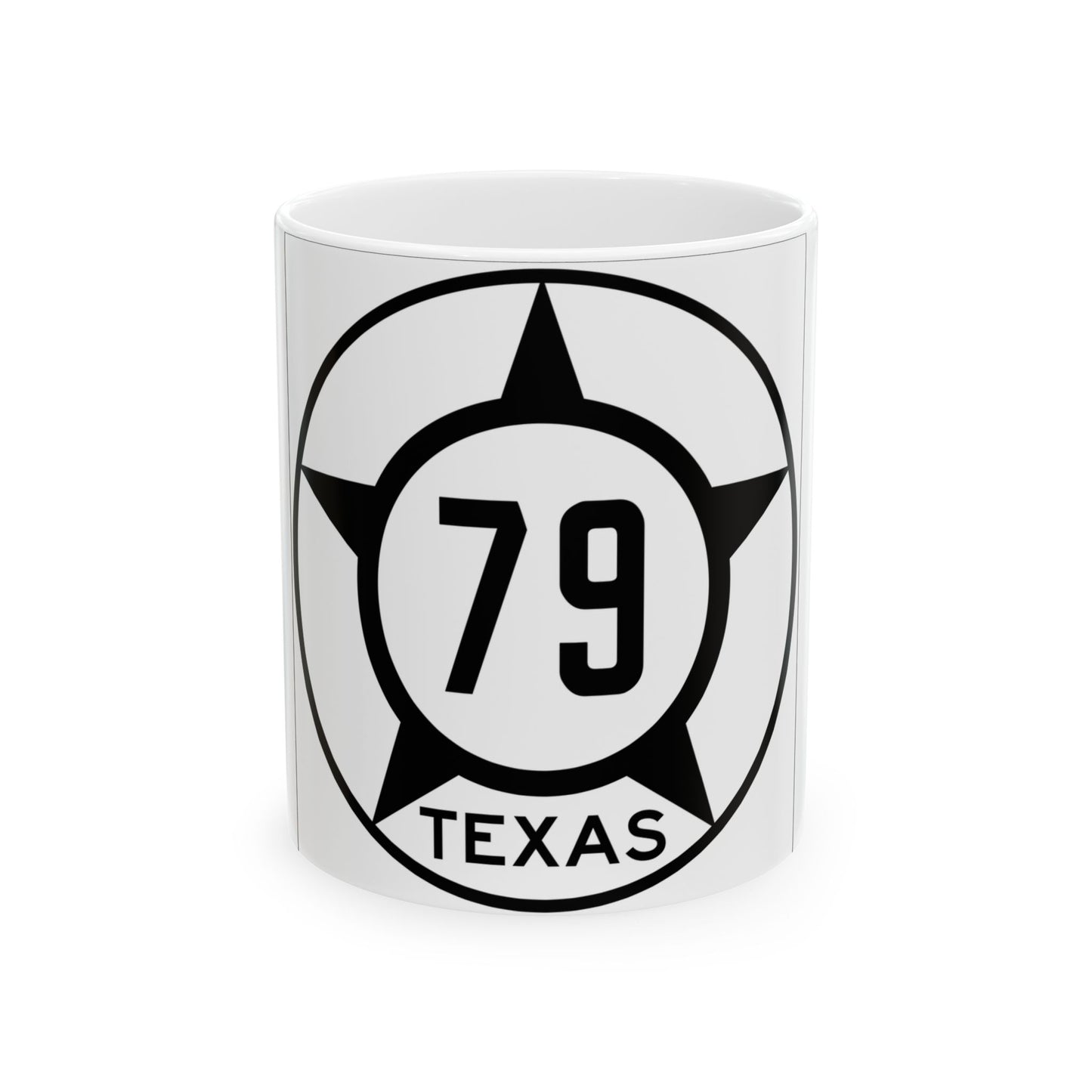 Old Texas 79 (Texas) (Road Sign) White Coffee Mug