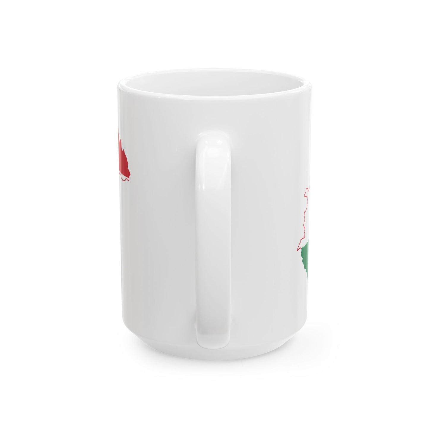 Flag-map of Hungary with Zakarpattia Oblast (Hungary) White Coffee Mug