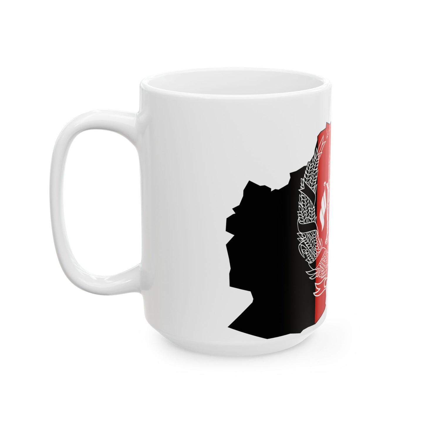 Flag map of Afghanistan 2004-2021 (Afghanistan) White Coffee Mug