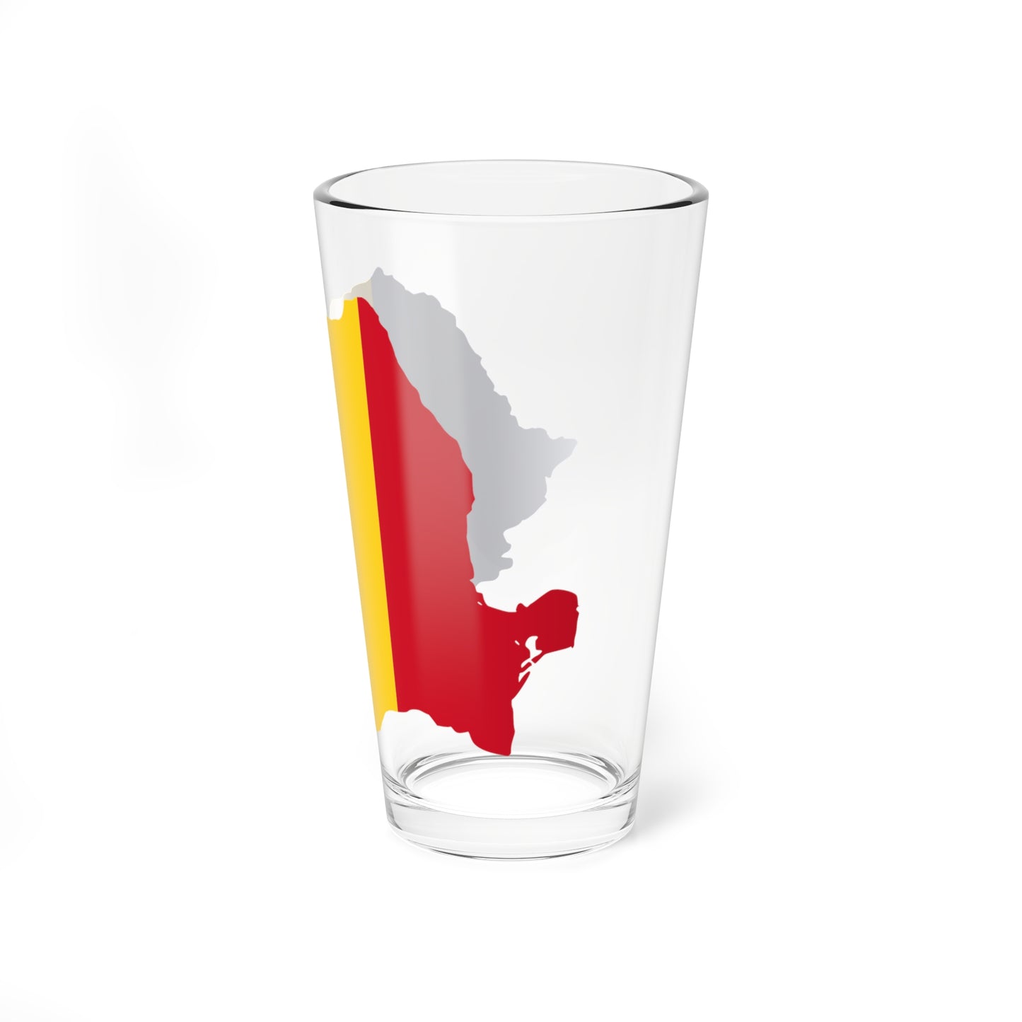 Flag map of Romania (Oman) Pint Glass 16oz