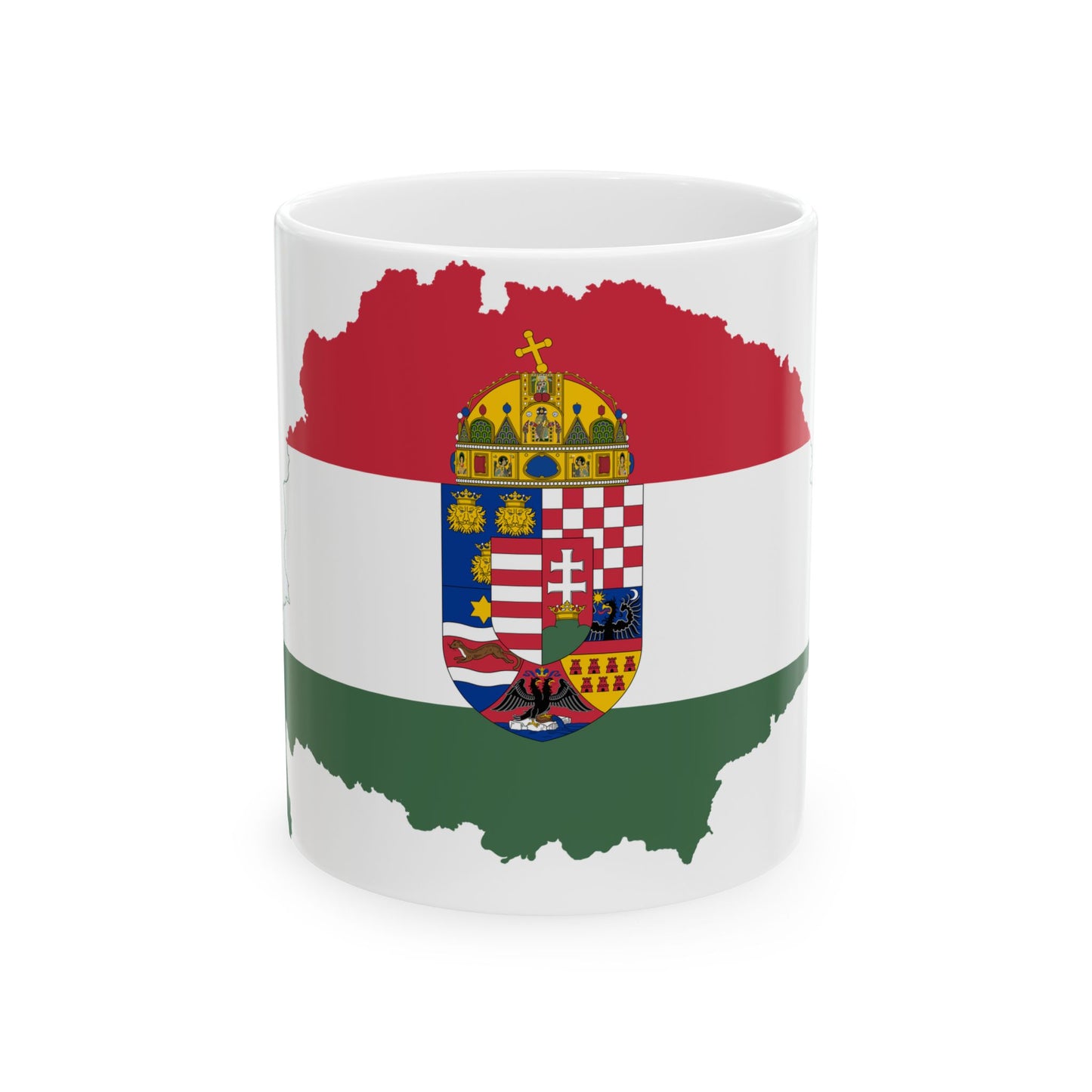 Flag-map of Transleithania 1896-1915 (Hungary) White Coffee Mug