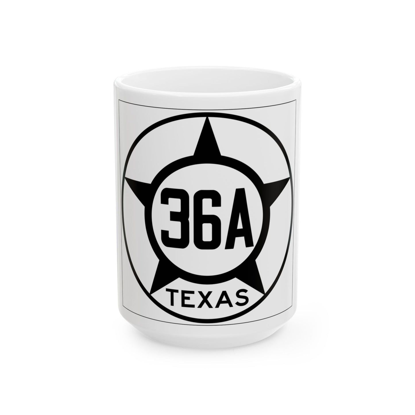 Old Texas 36A (Texas) (Road Sign) White Coffee Mug