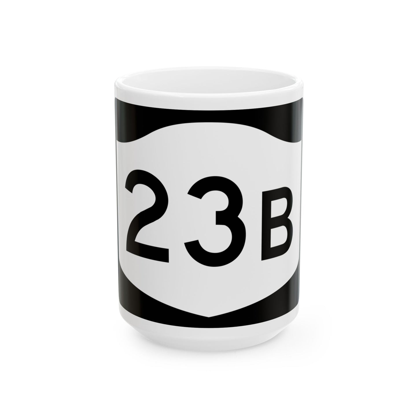 NY-23B (New York) (Road Sign) White Coffee Mug