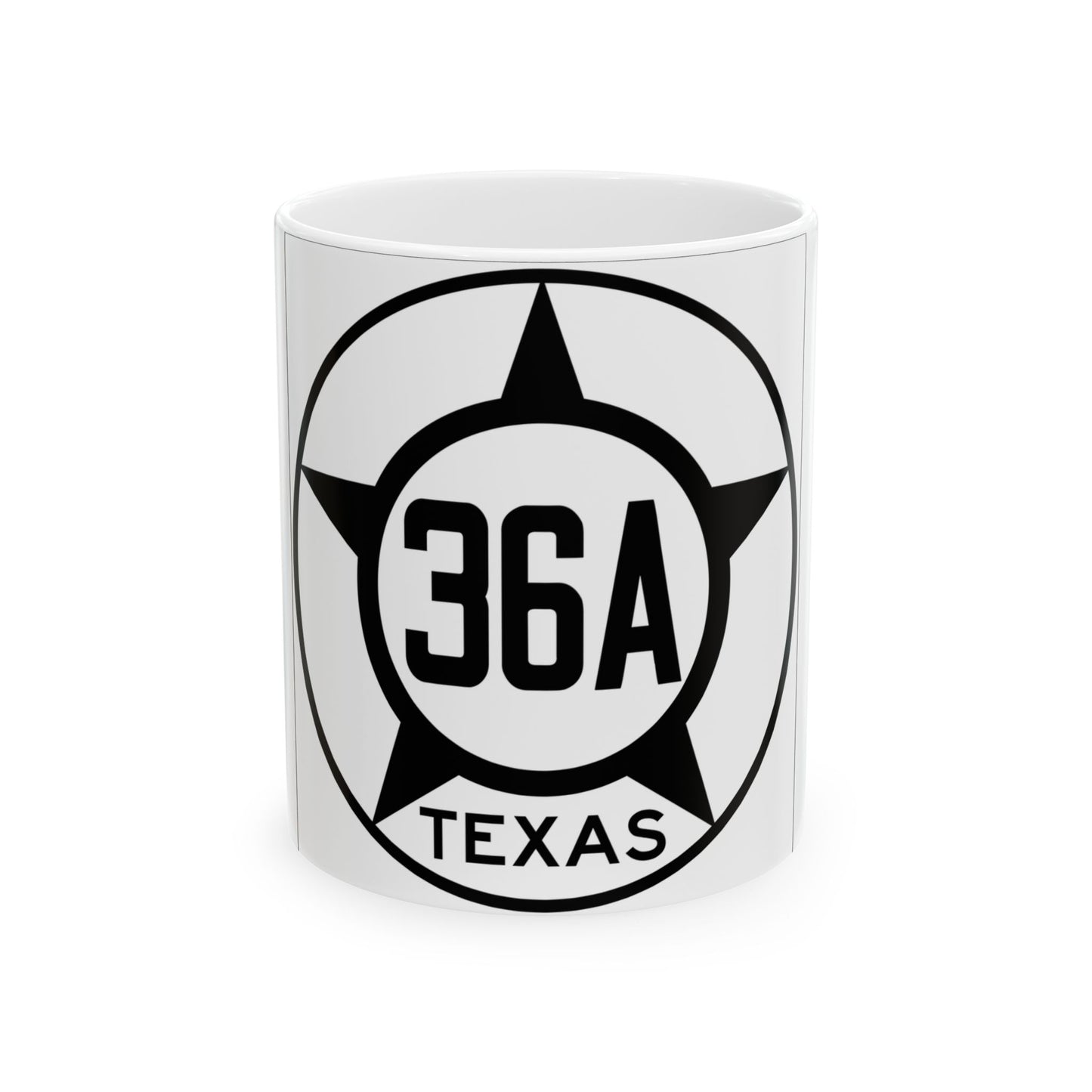Old Texas 36A (Texas) (Road Sign) White Coffee Mug