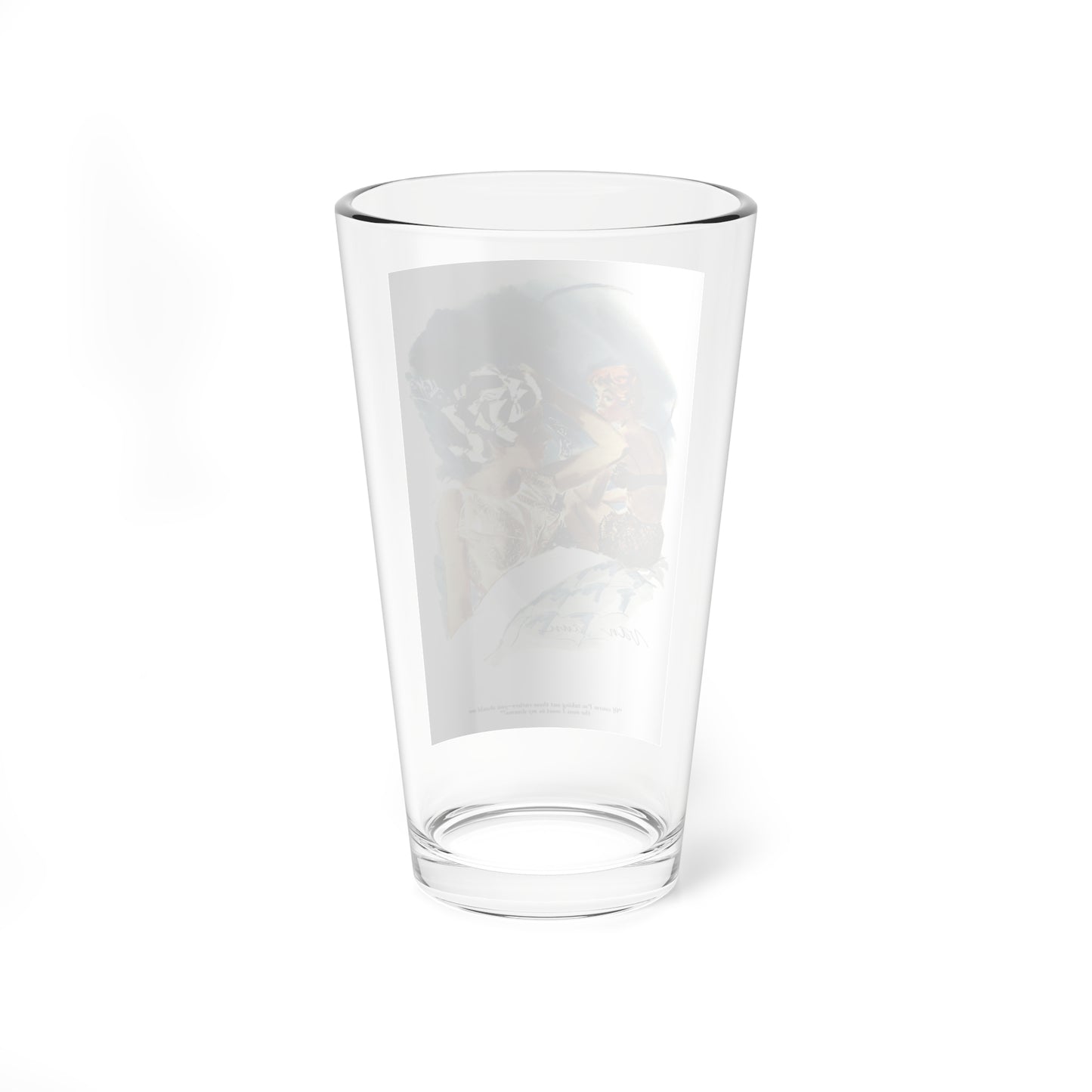 Of course I'm taking out these curlers, Esquire, May 1954 (Magazine Illustration) Pint Glass 16oz