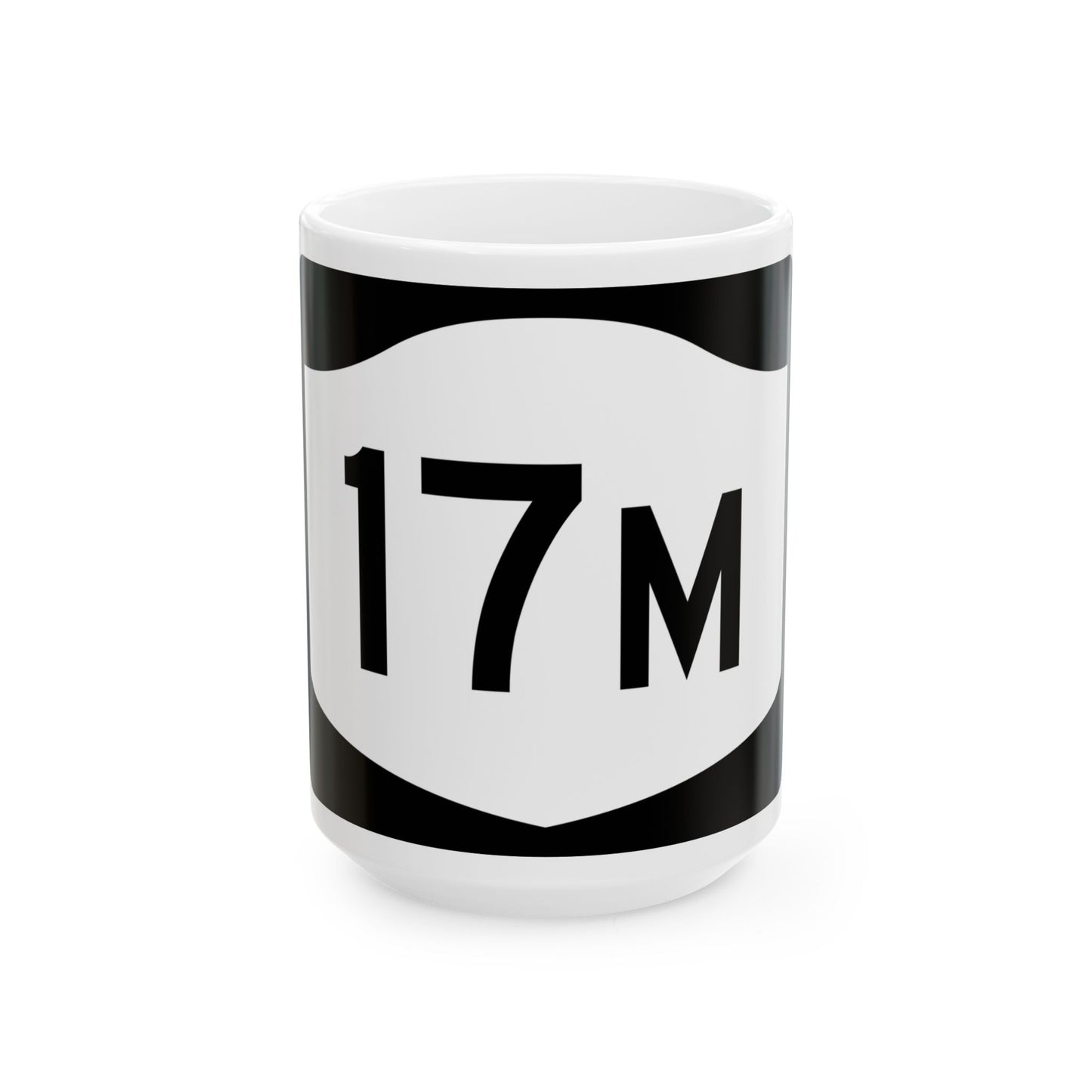 NY-17M (New York) (Road Sign) White Coffee Mug