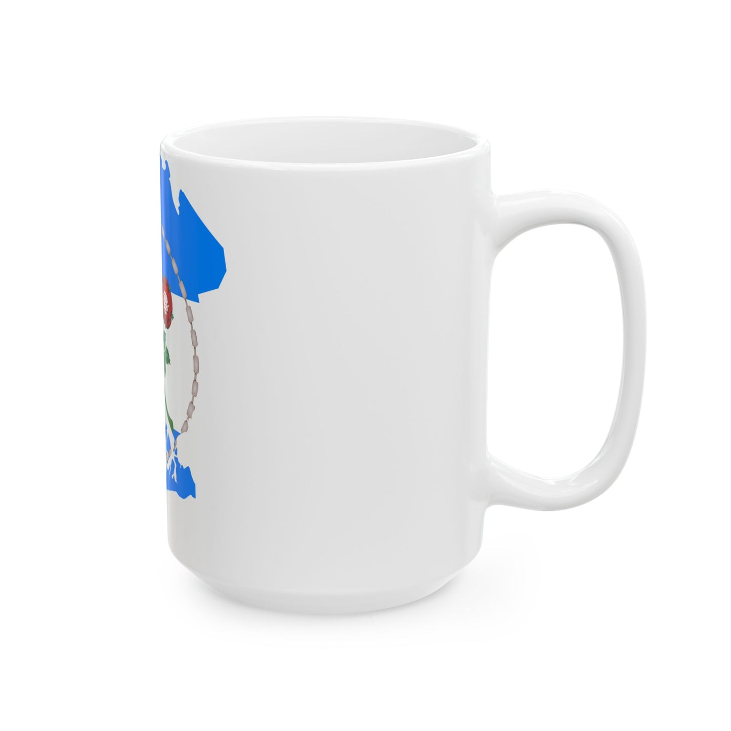 Flag-map of Queens County New York (United States) White Coffee Mug