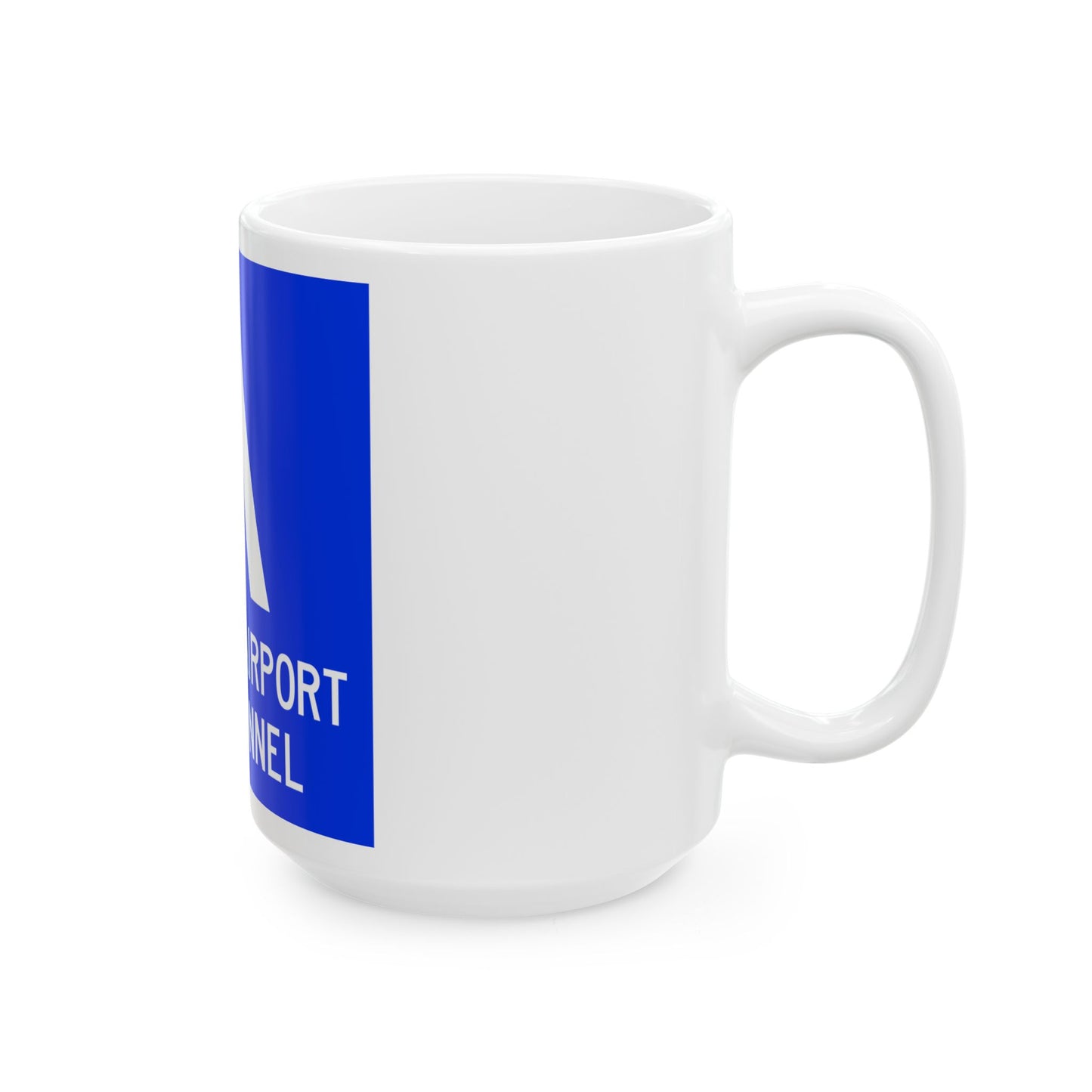 Addison Airport Toll Tunnel logo (Texas) (Road Sign) White Coffee Mug