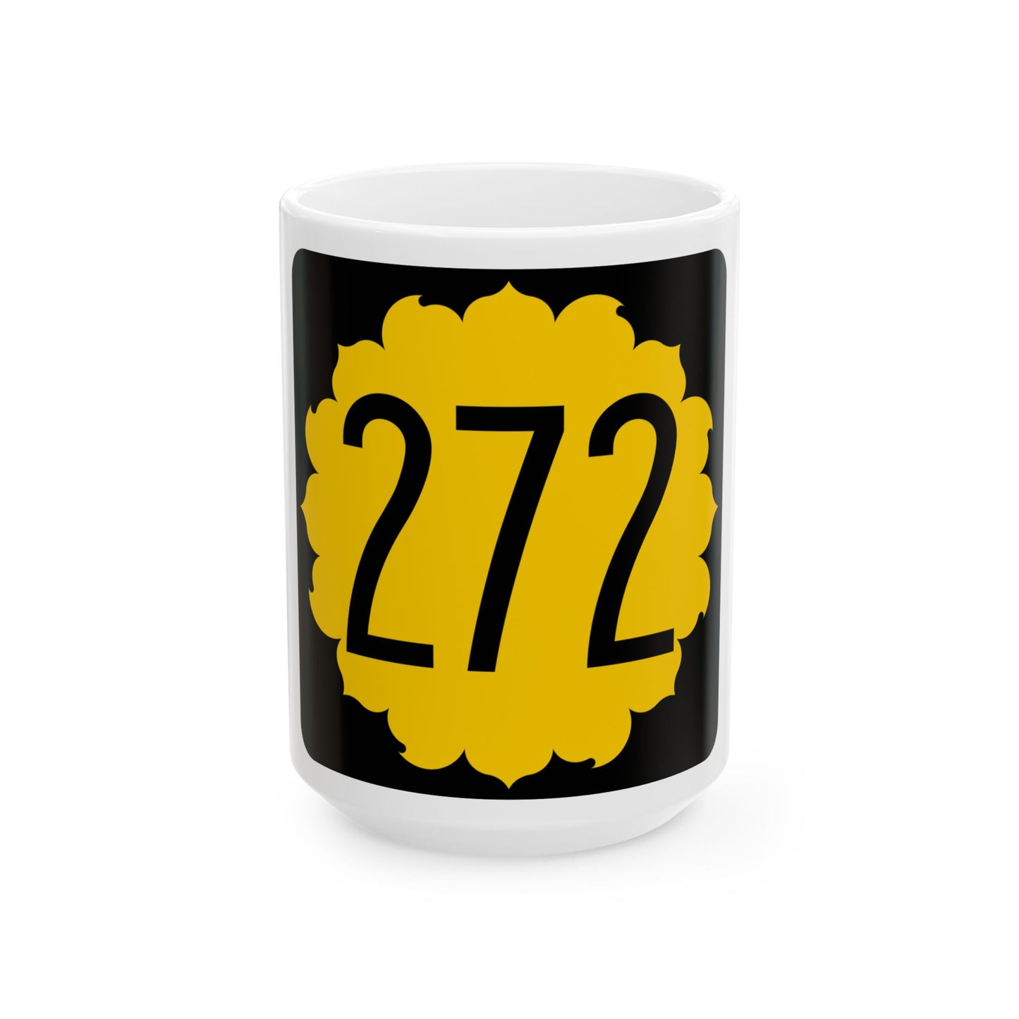 K-272 1968 (Kansas) (Road Sign) White Coffee Mug