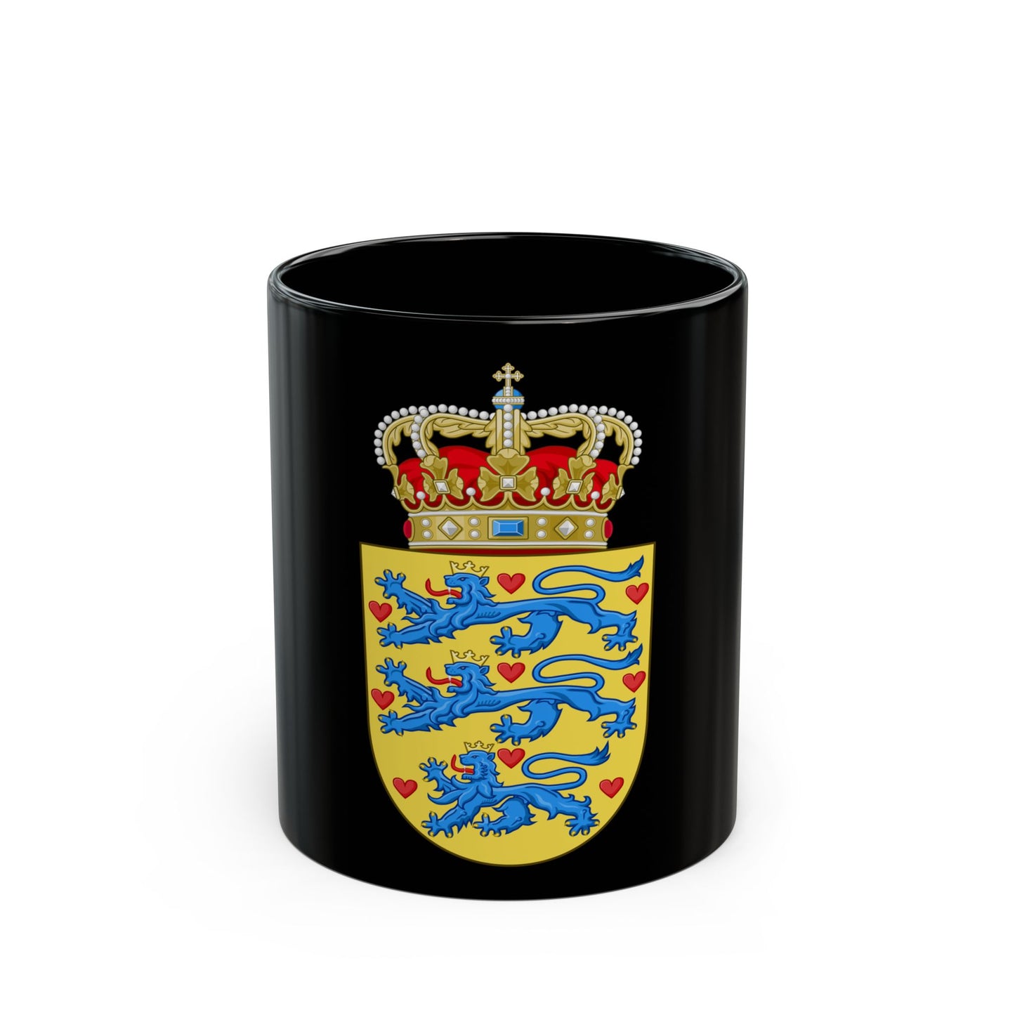 National Coat of arms of Denmark - Black Coffee Mug