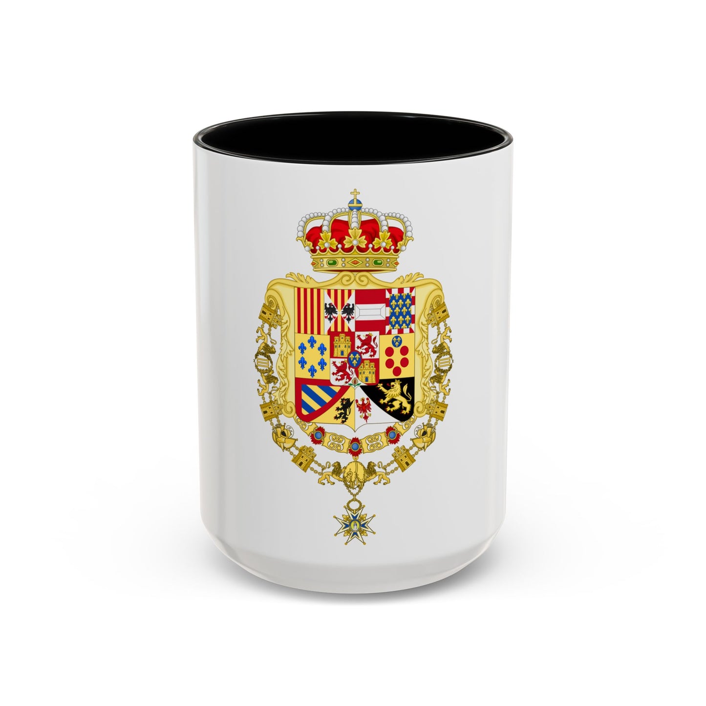 Royal Greater Coat of Arms of Spain (1761-1868 and 1874-1931) - Accent Coffee Mug