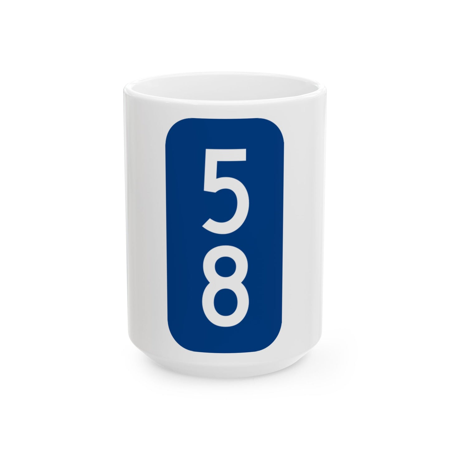 Warren County 58 NY tab (New York) (Road Sign) White Coffee Mug