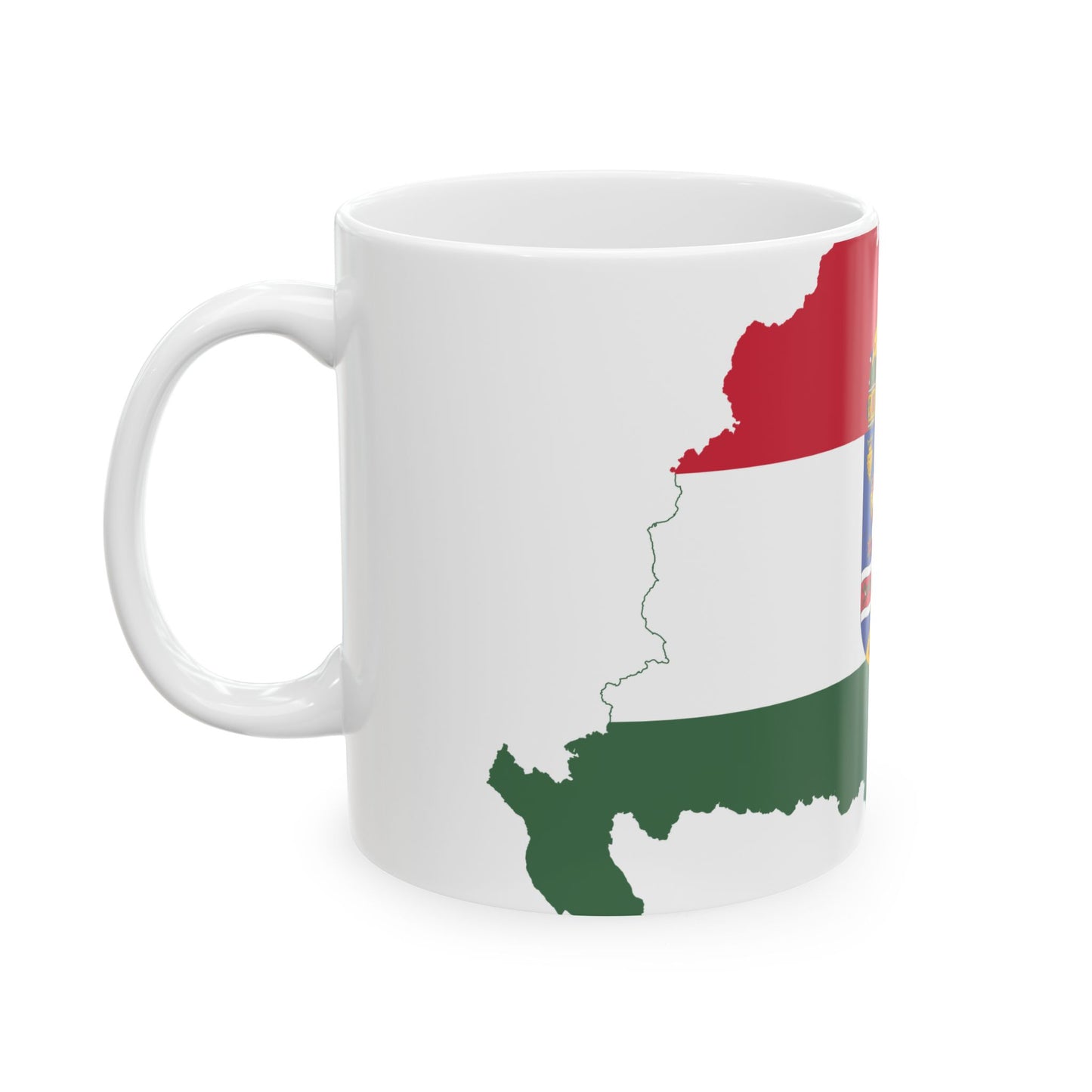 Flag-map of Transleithania 1915-1918 (Hungary) White Coffee Mug