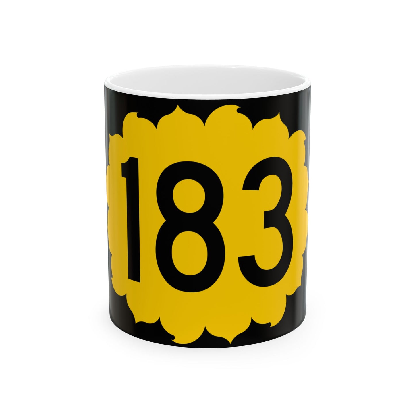 K-183 (Kansas) (Road Sign) White Coffee Mug