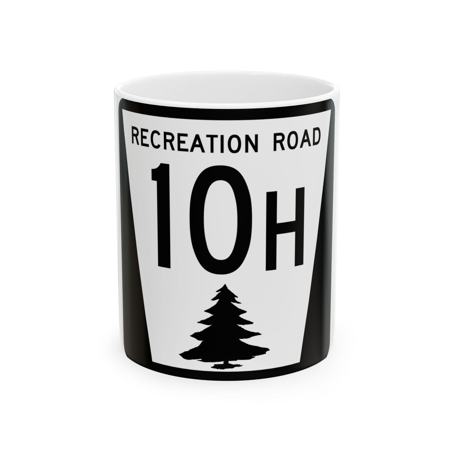 N REC 10H (Nebraska) (Road Sign) White Coffee Mug