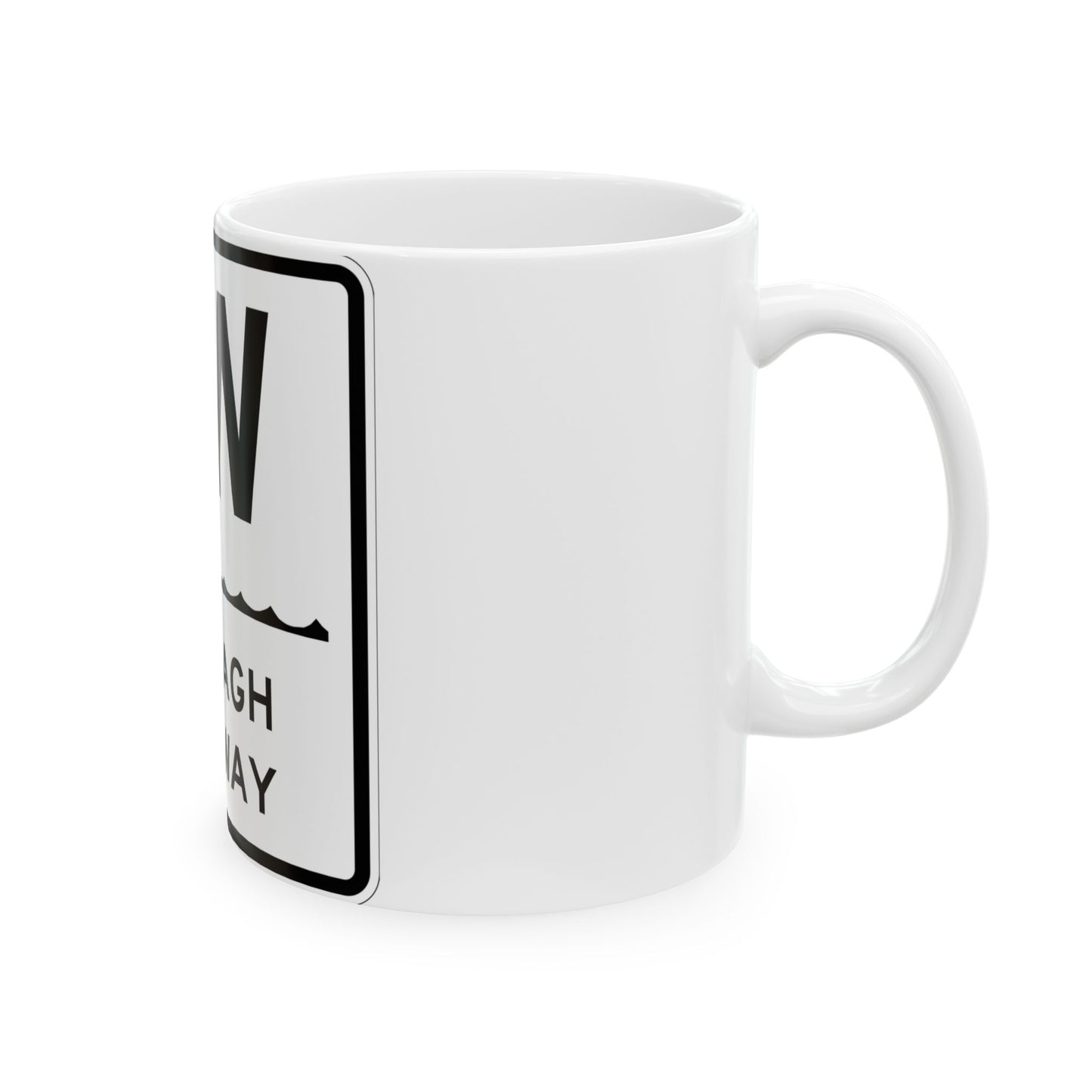 Wantagh Pkwy Shield (New York) (Road Sign) White Coffee Mug