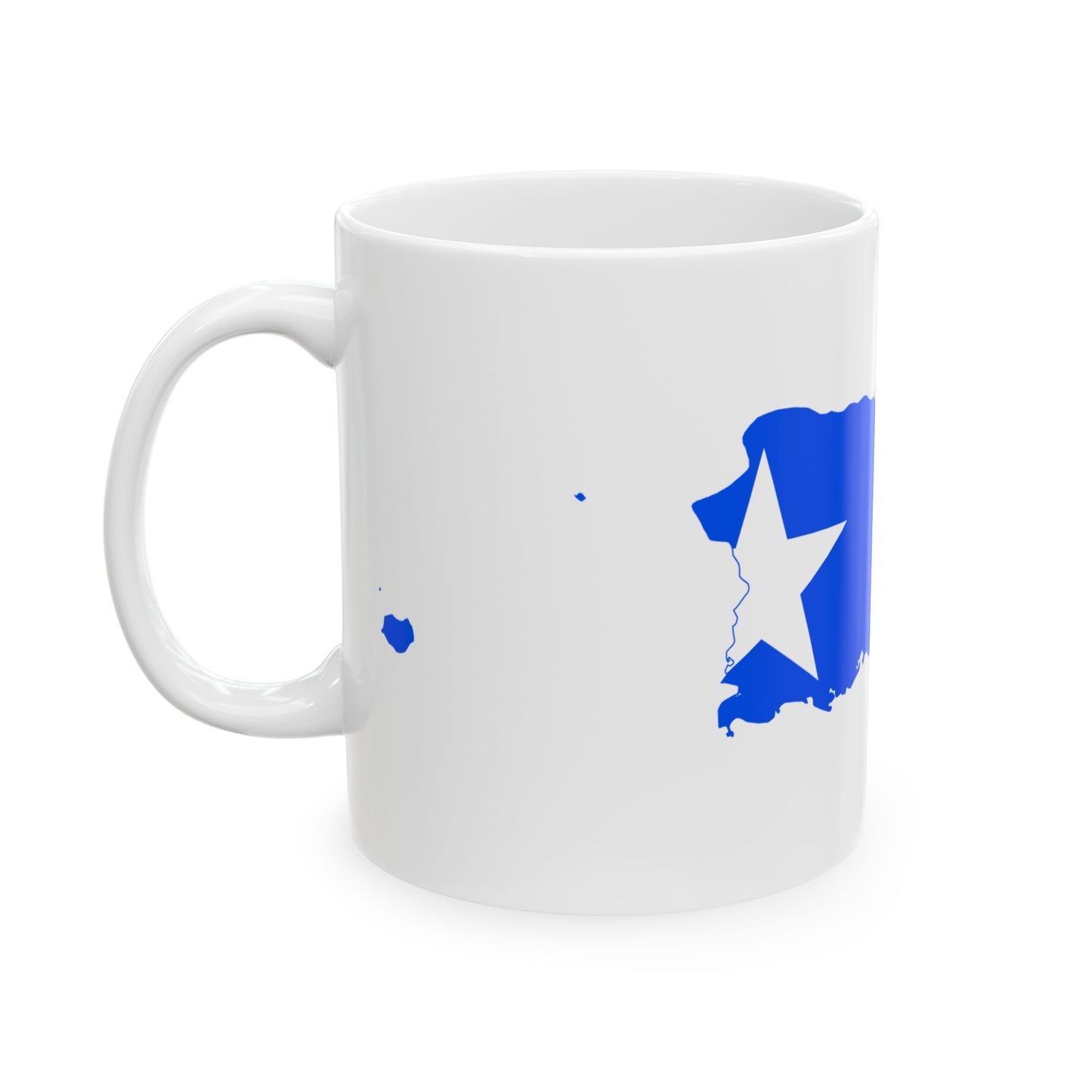 Flag-map of Puerto Rico (United States) White Coffee Mug