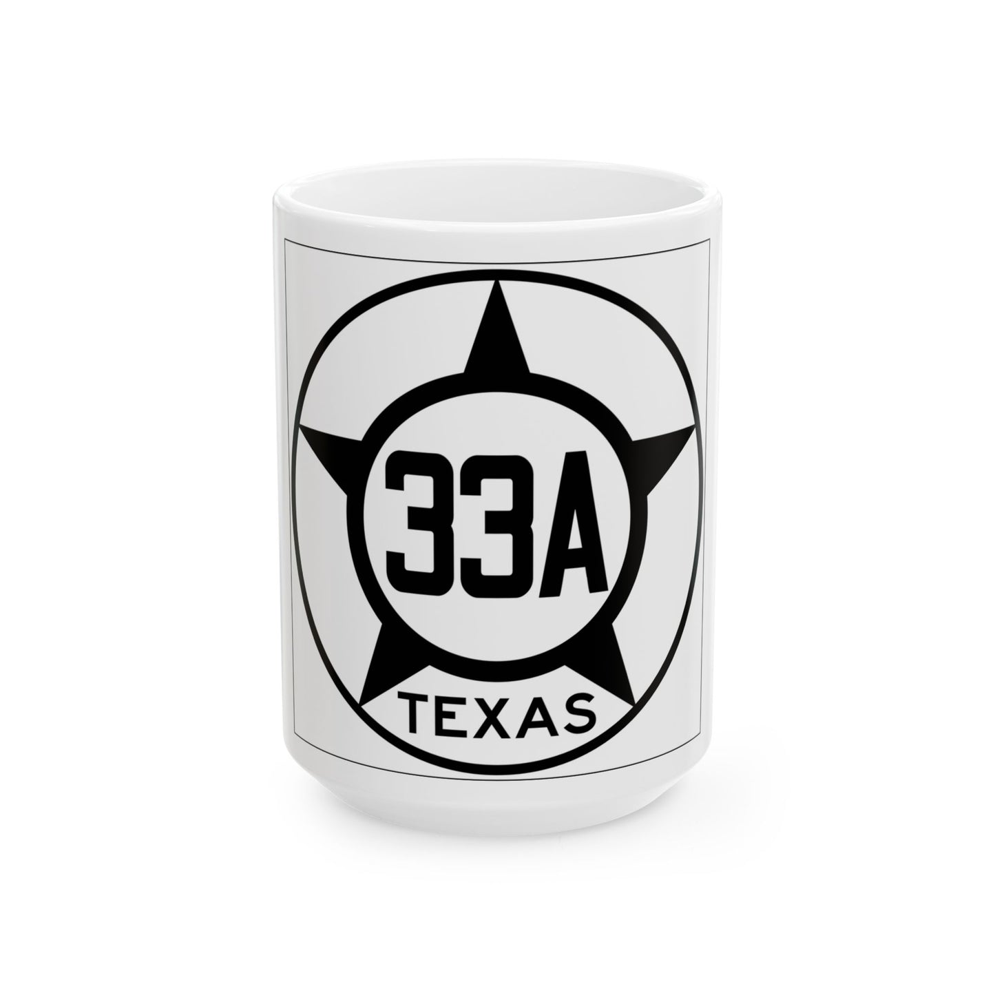 Old Texas 33A (Texas) (Road Sign) White Coffee Mug