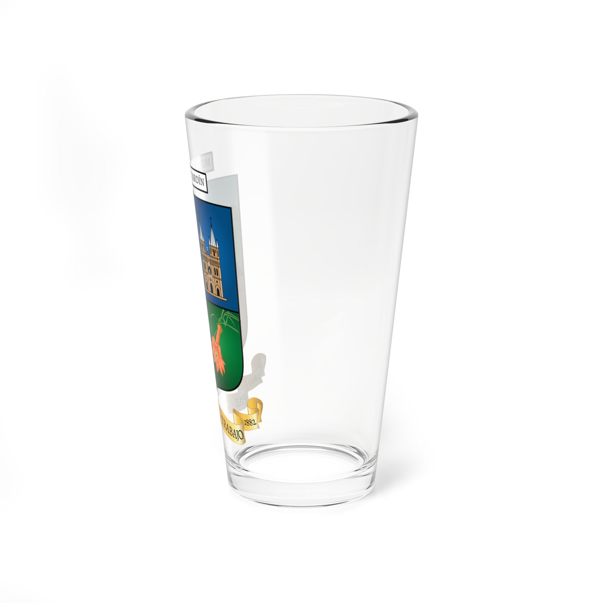 Nuevo escudo de El Jardín Antioquia (Colombia) (Coat of Arms) Pint Glass 16oz