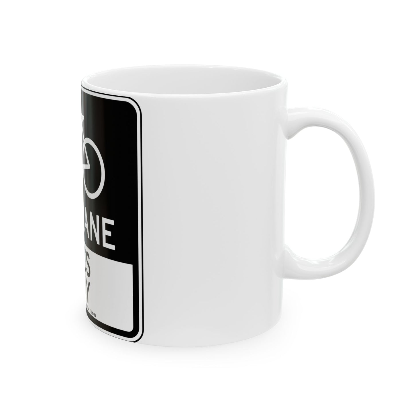 NYCDOT SR-1436 (New York) (Road Sign) White Coffee Mug