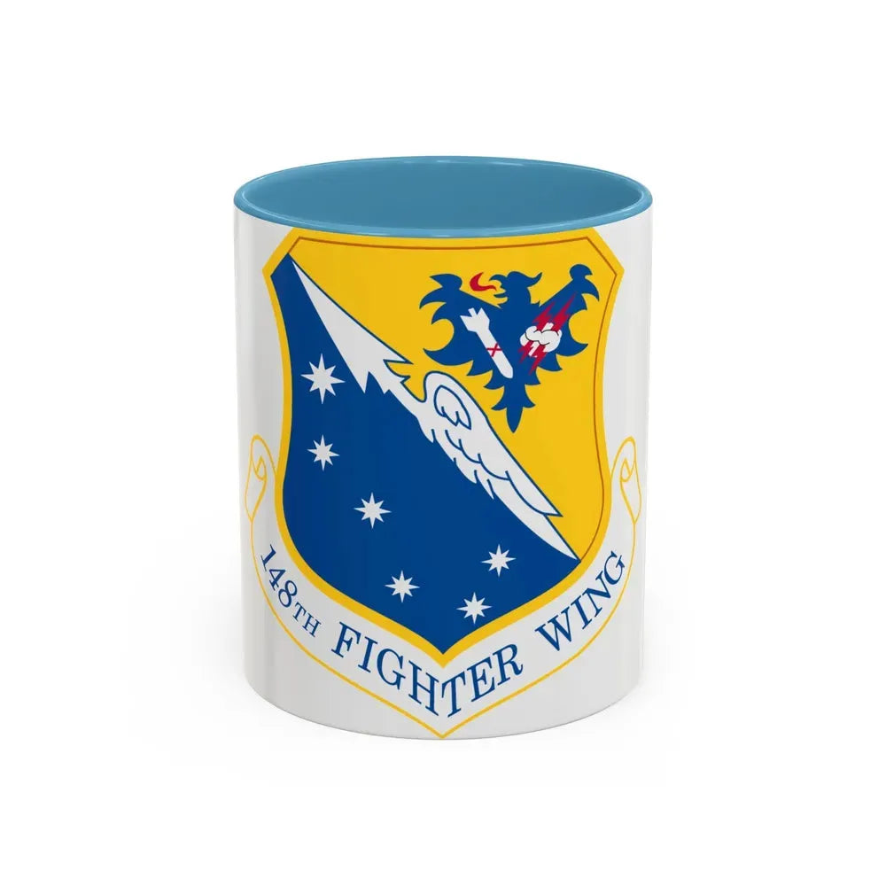 148th Fighter Wing (U.S. Air Force) Accent Coffee Mug 11oz Light Blue - Go Mug Yourself