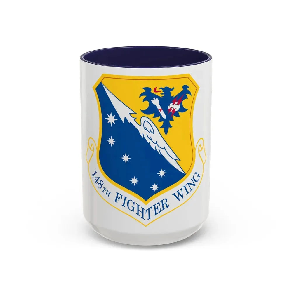 148th Fighter Wing (U.S. Air Force) Accent Coffee Mug 15oz Navy - Go Mug Yourself