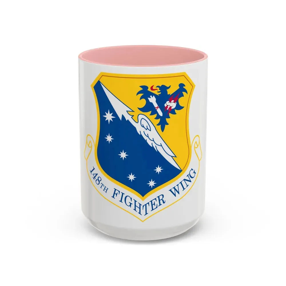 148th Fighter Wing (U.S. Air Force) Accent Coffee Mug 15oz Pink - Go Mug Yourself