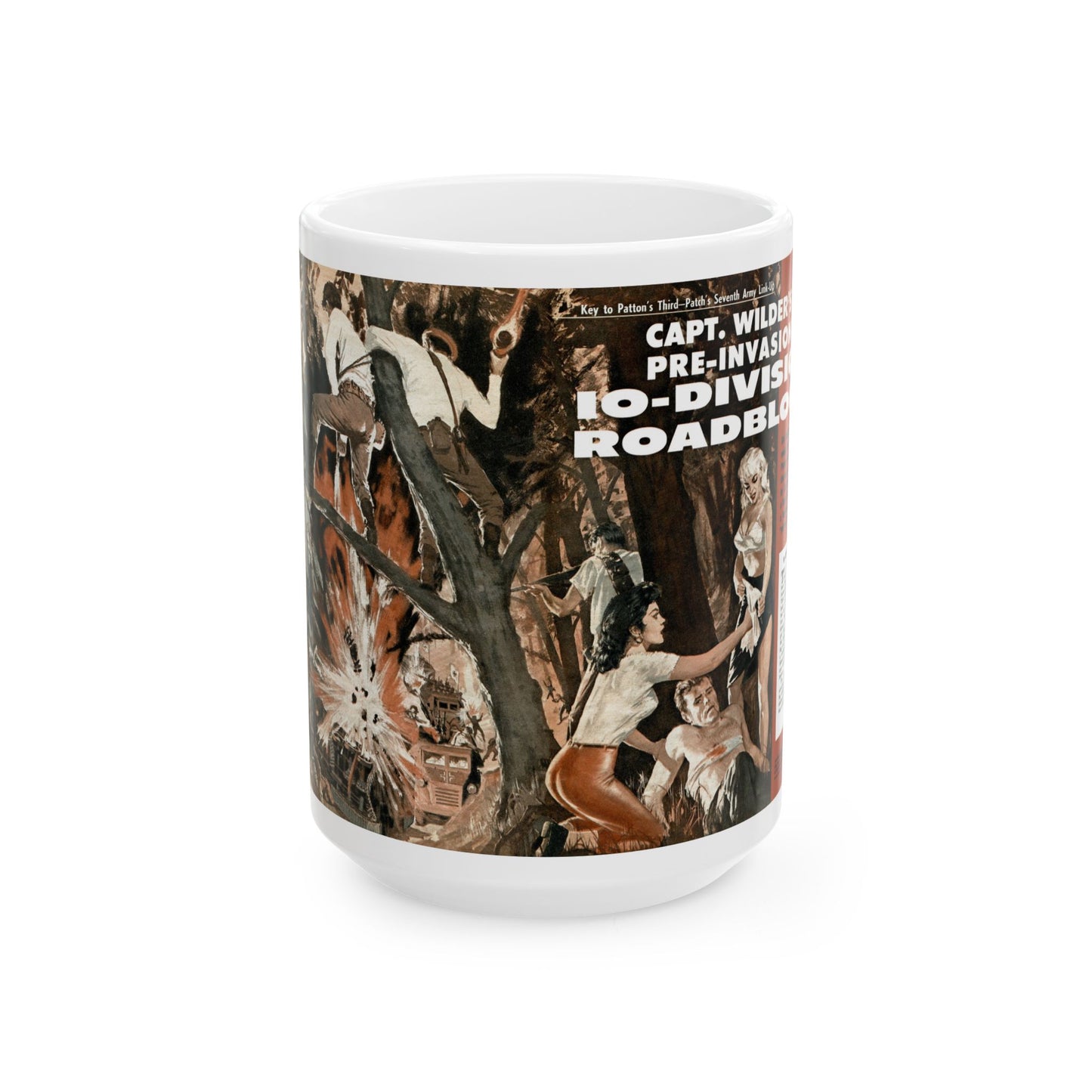 10-Division Roadblock, Stag magazine, July, 1964 - White Coffee Mug