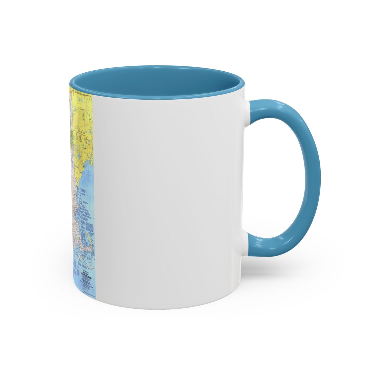 USA - Western New England 1 (1975) (Map) Accent Coffee Mug